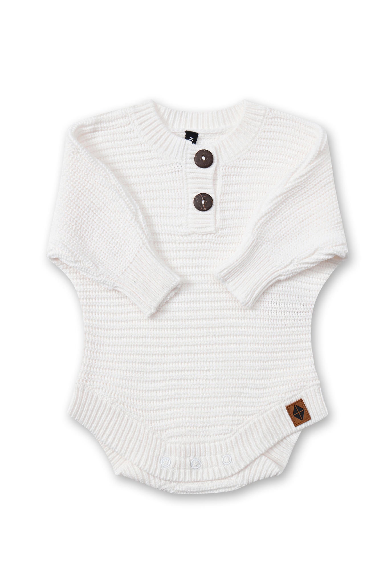 Chunky Knit Romper in Cloud