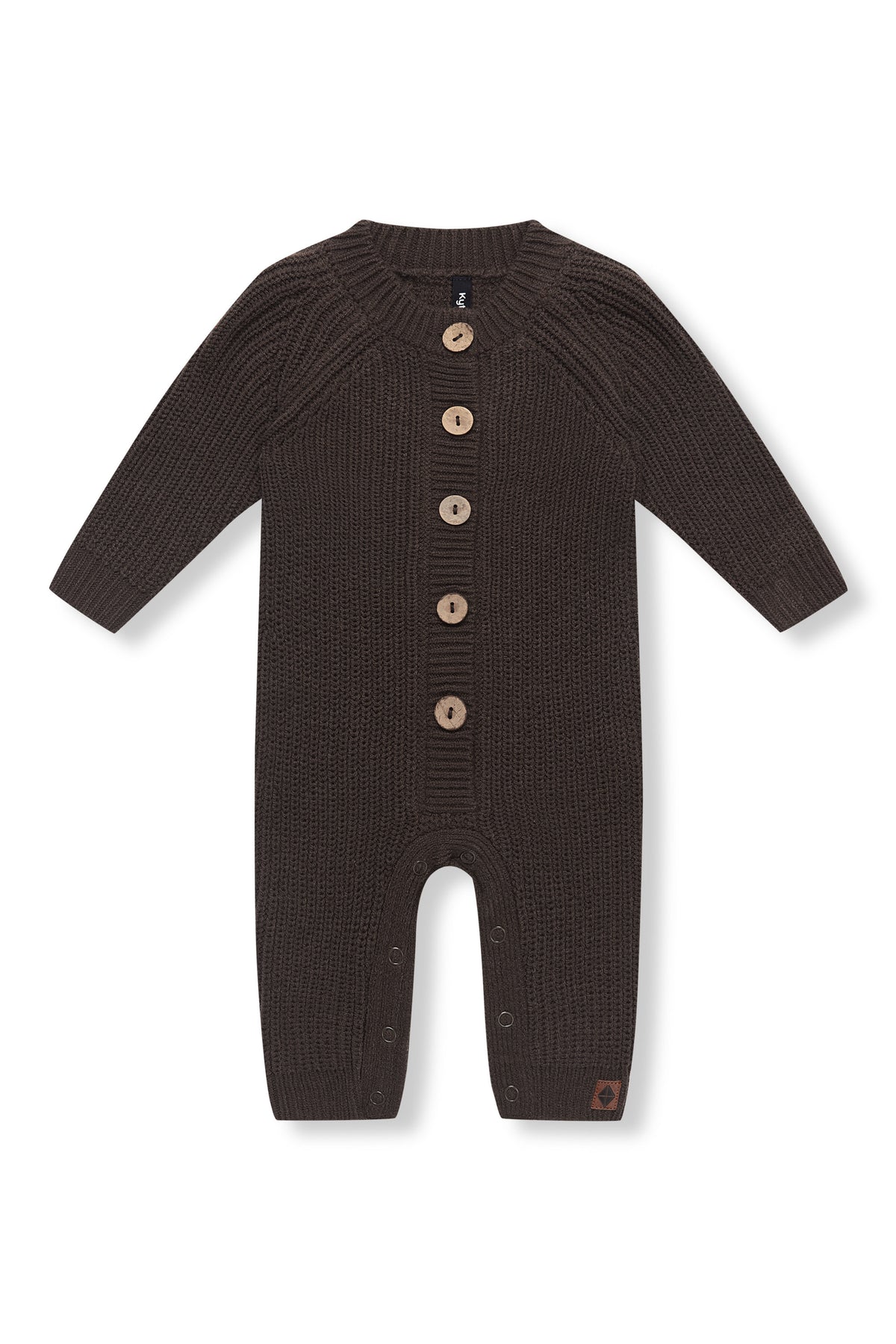 Chunky Knit Jumpsuit in Espresso