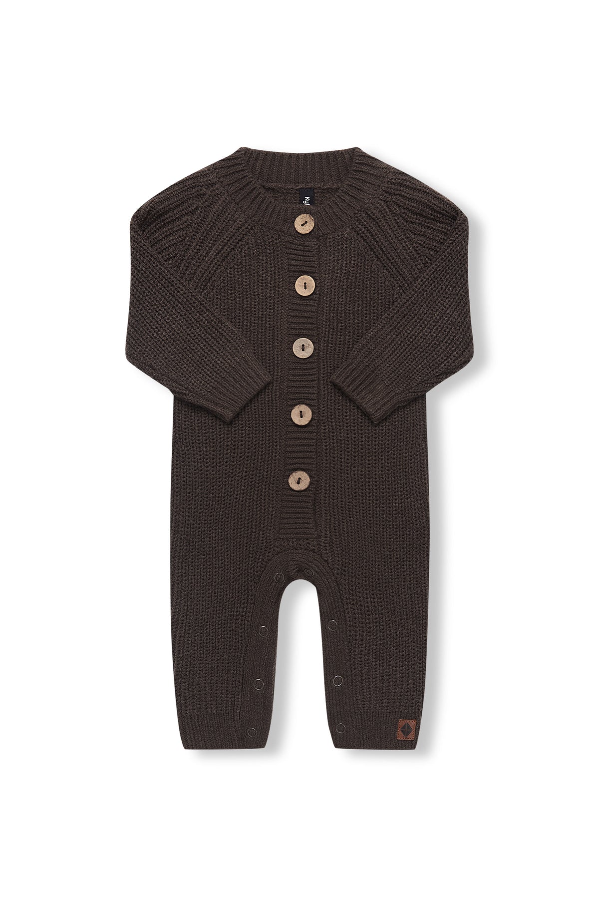 Chunky Knit Jumpsuit in Espresso
