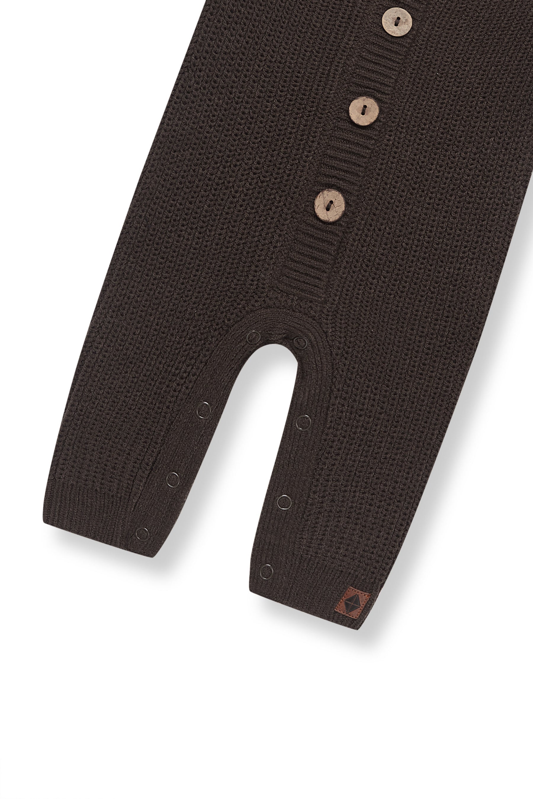 Bottom part of Chunky Knit Jumpsuit in Espresso on a white background