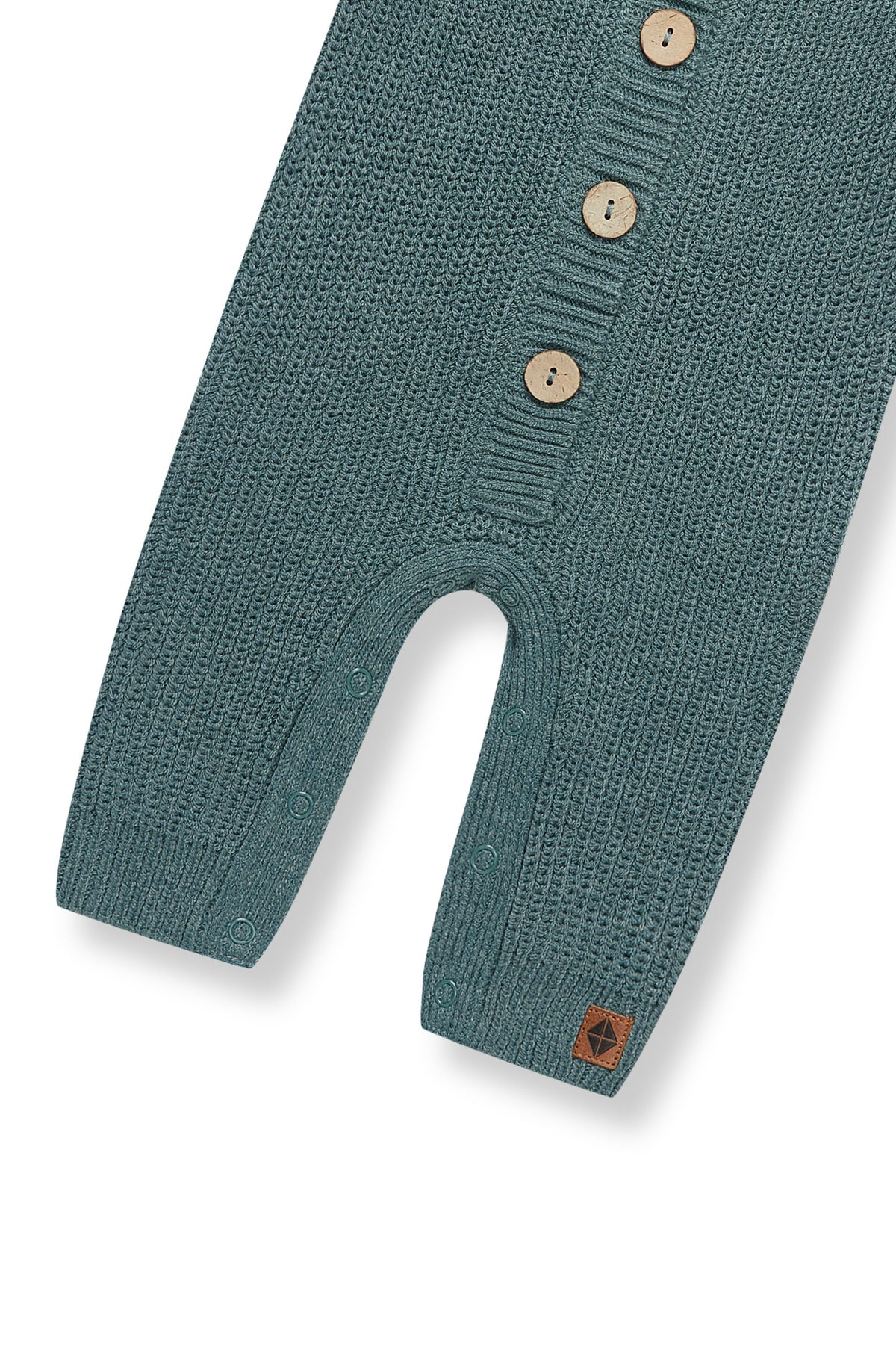 Bottom part of Chunky Knit Jumpsuit in Pine on a white background