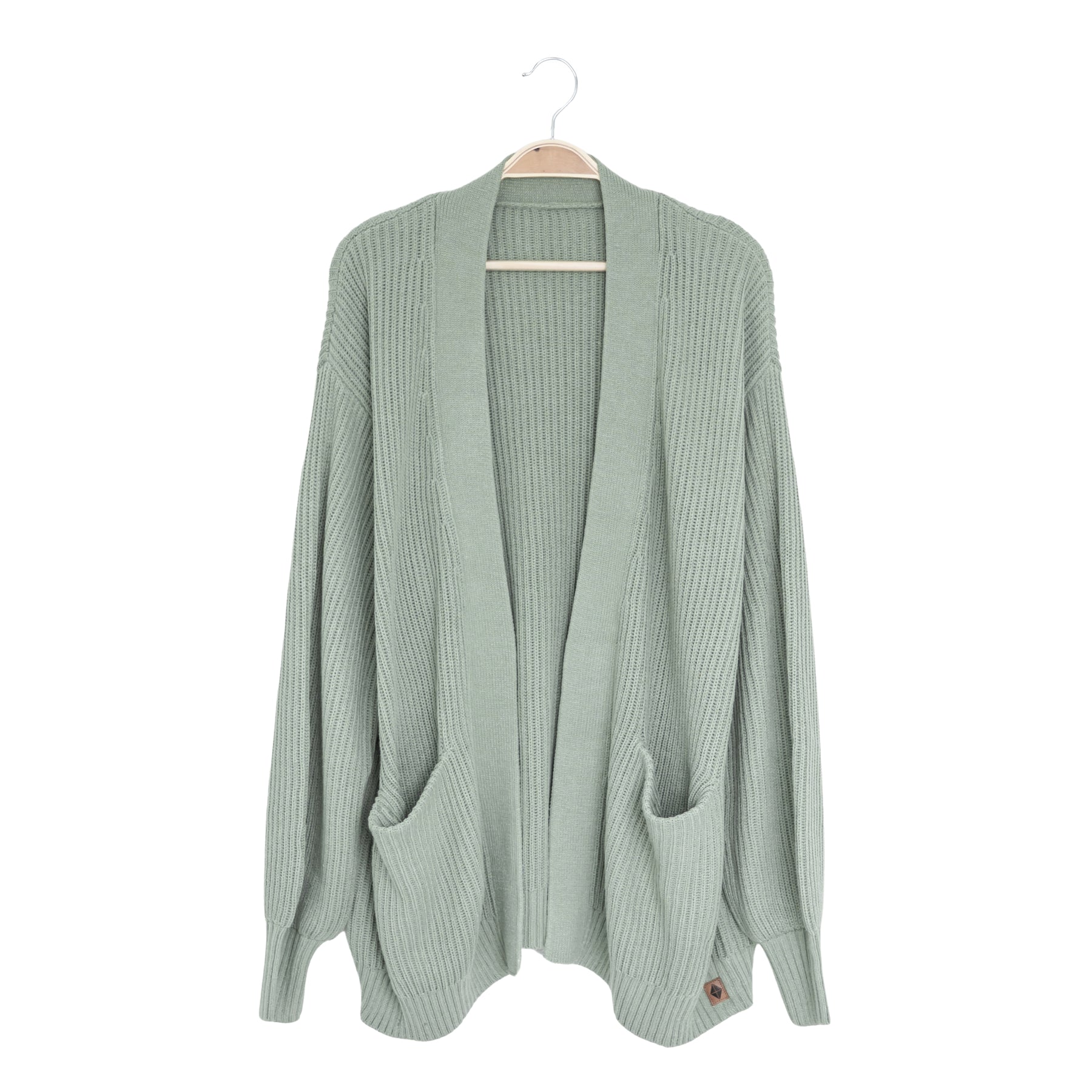 Chunky Knit Women's Oversized Cardigan in Thyme