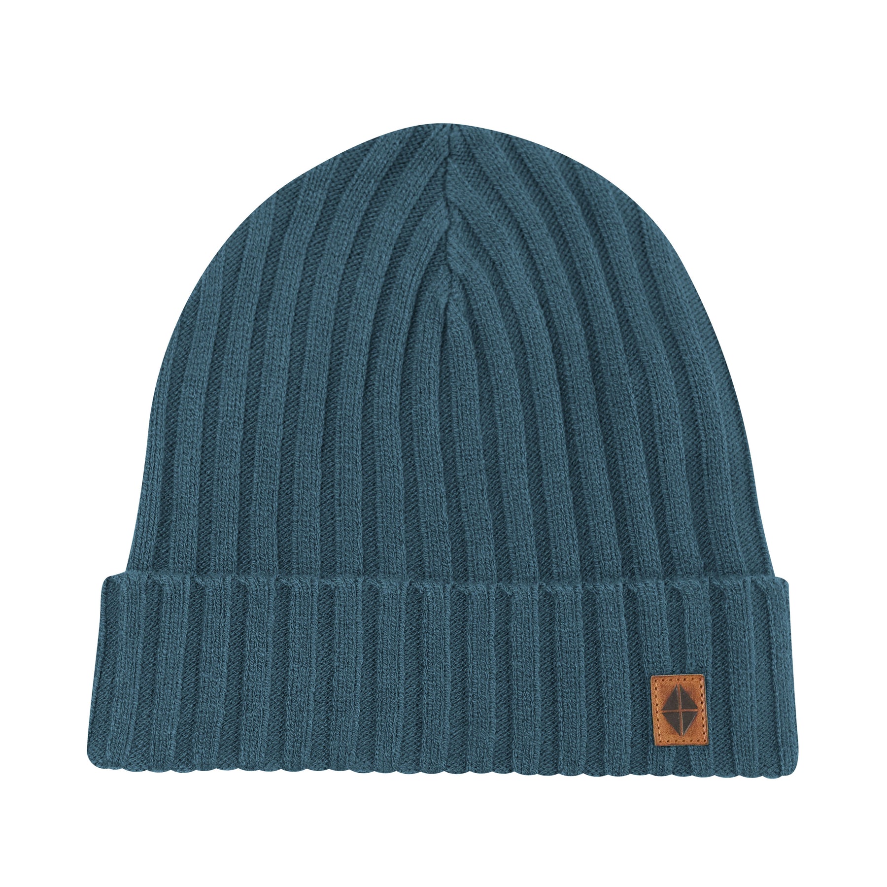 Product photo of the Chunky Knit Adult Ribbed Beanie in Atlantic