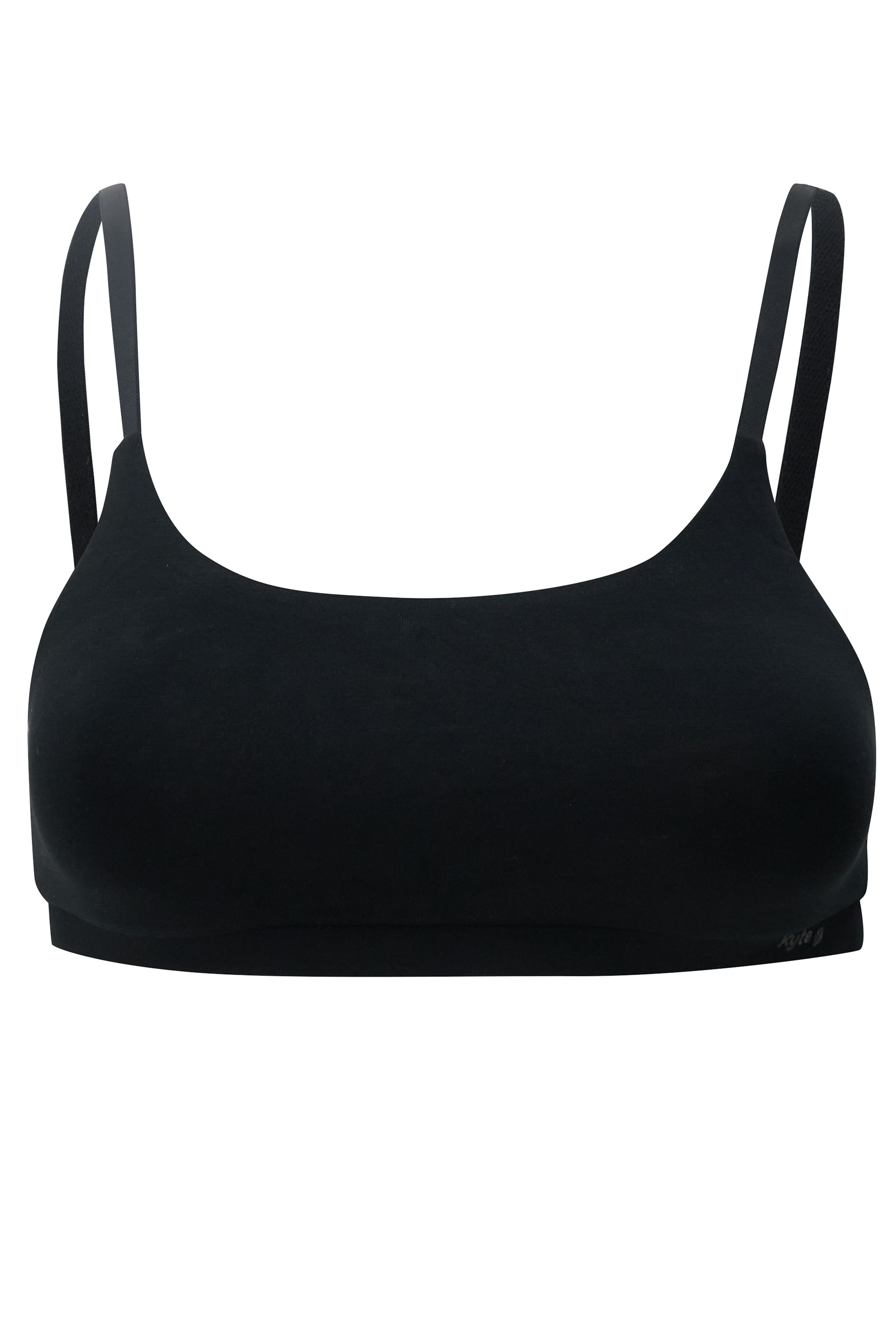 Front of Women's Scoop Neck Bralette in Midnight