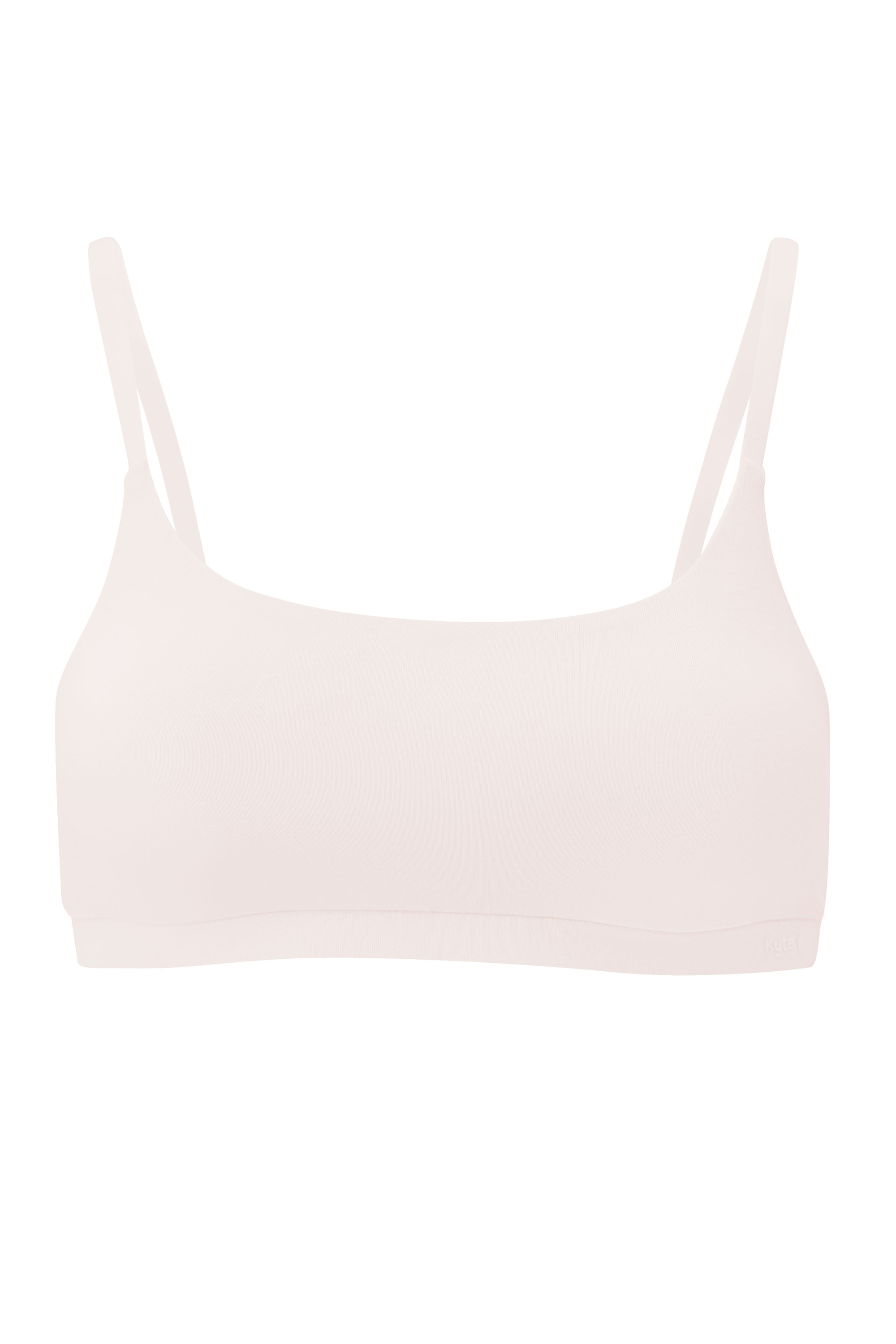 Front of Women's Scoop Neck Bralette in Blonde