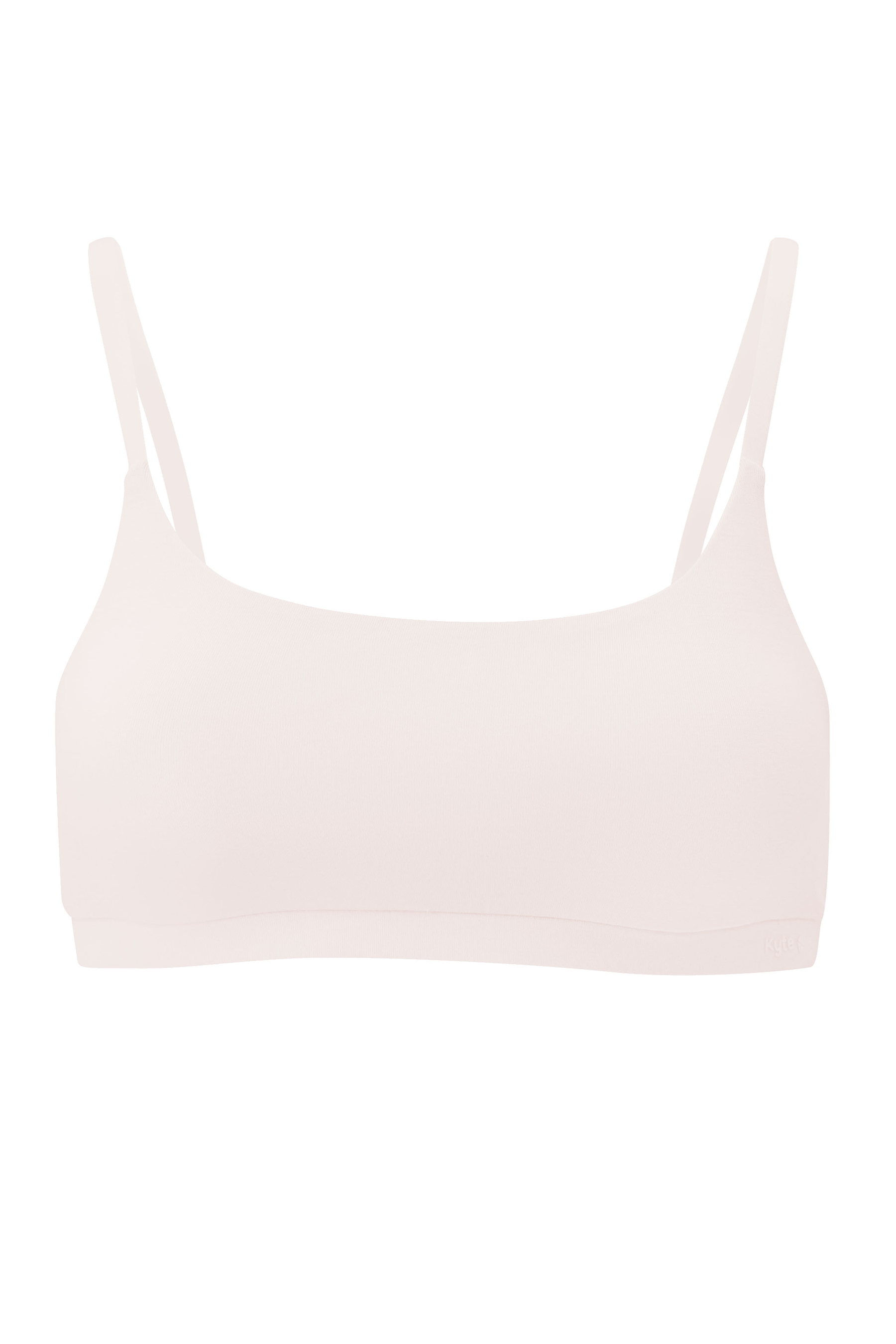 Front of Women's Scoop Neck Bralette in Blonde
