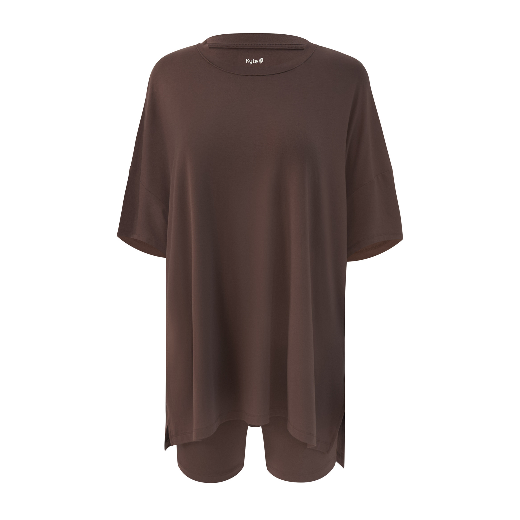 Front view of Women’s Biker Short Set in Espresso