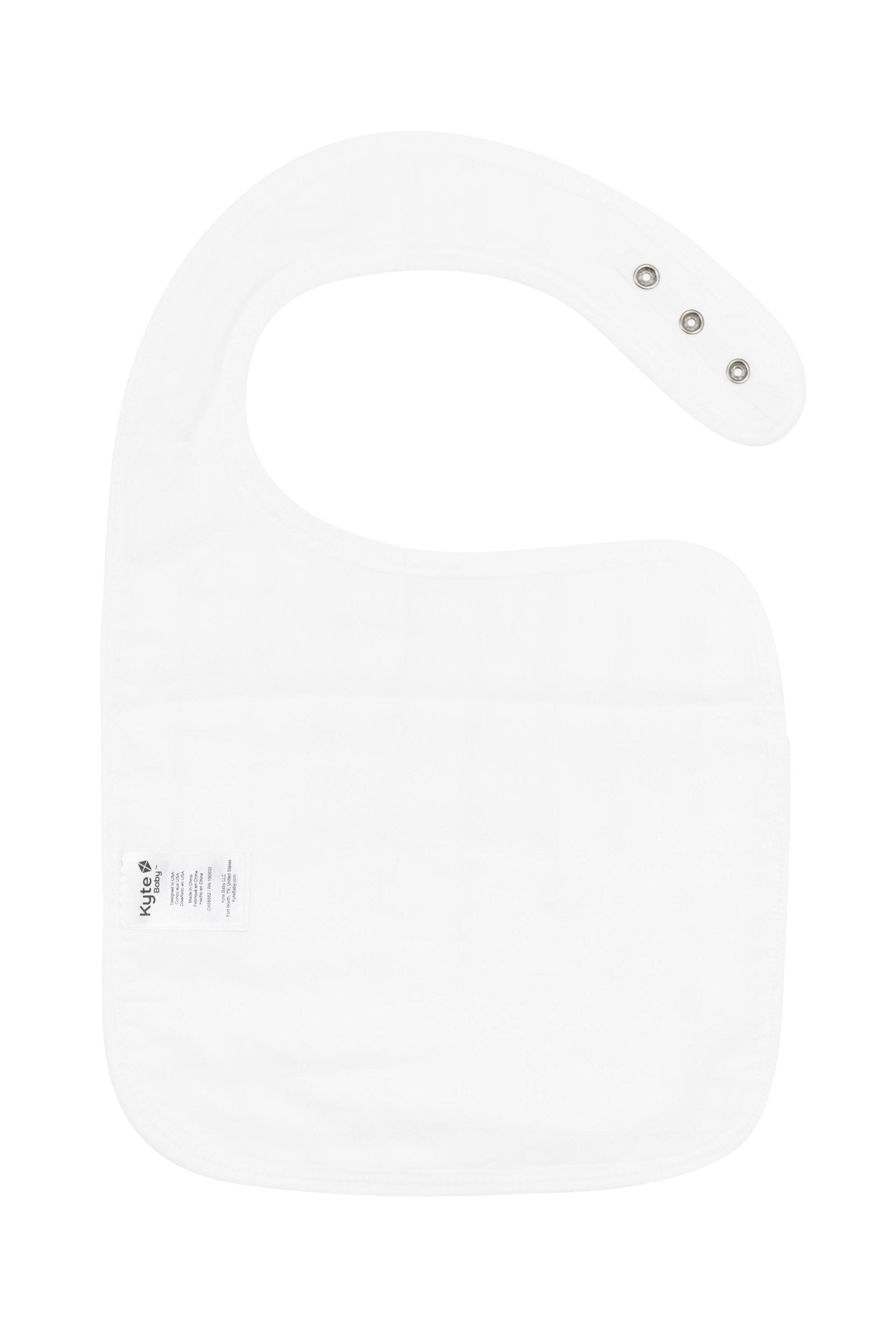 Back of Kyte Baby Muslin Bib in Cloud