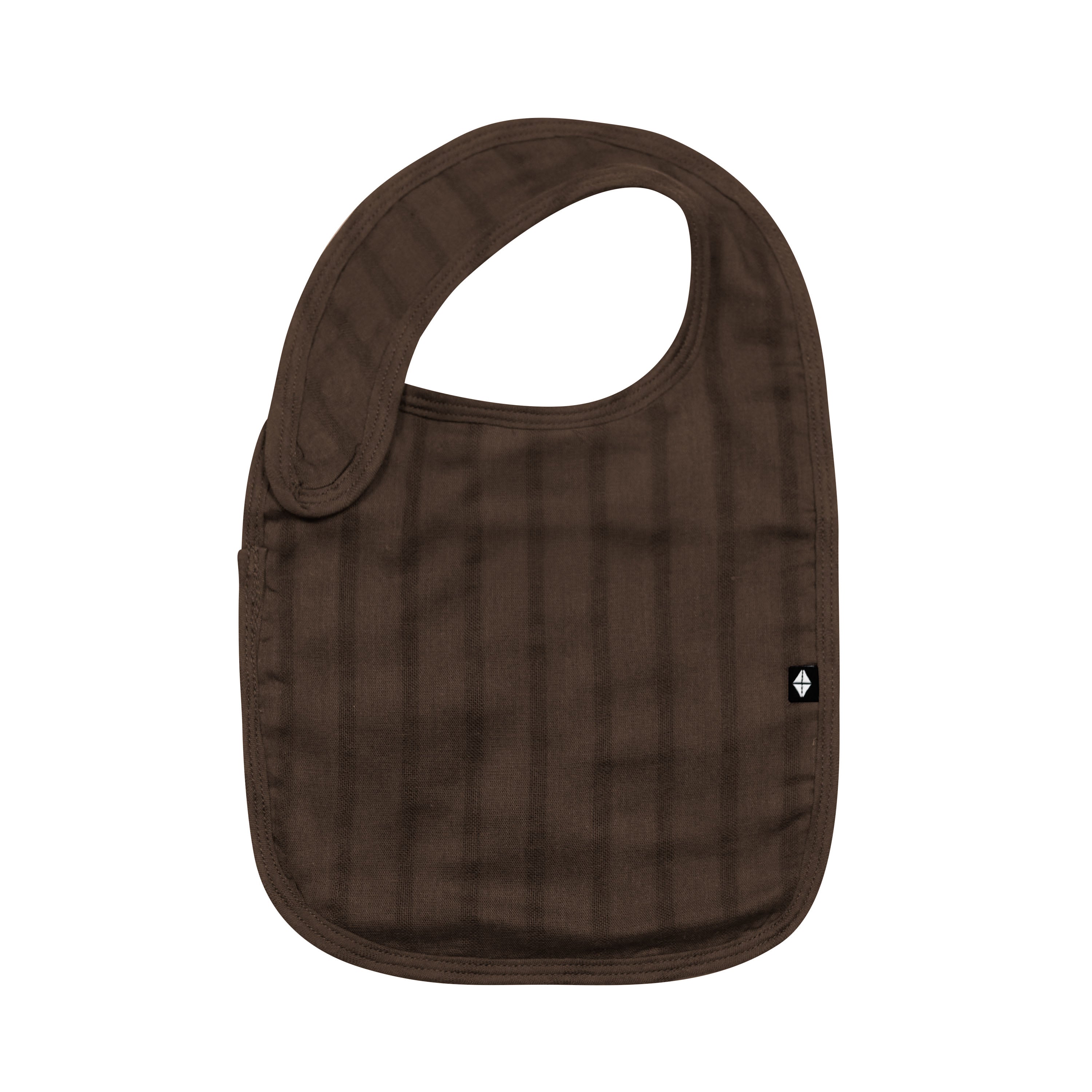 Bamboo Muslin Bib in Espresso front