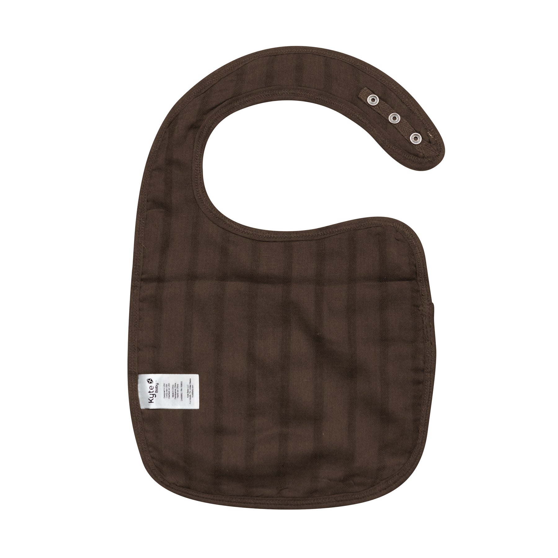 Bamboo Muslin Bib in Espresso back