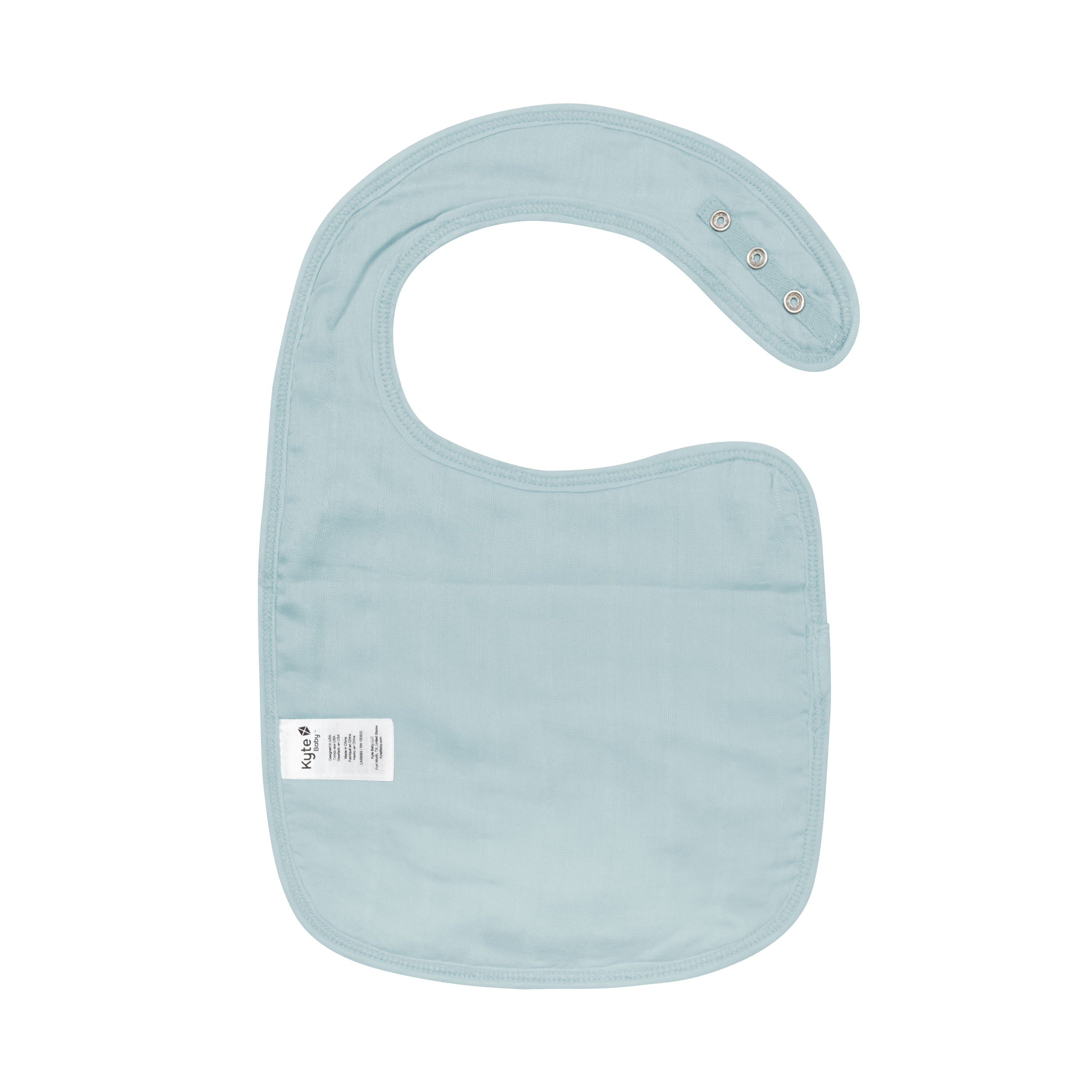 Bamboo Muslin Bib in Mist back