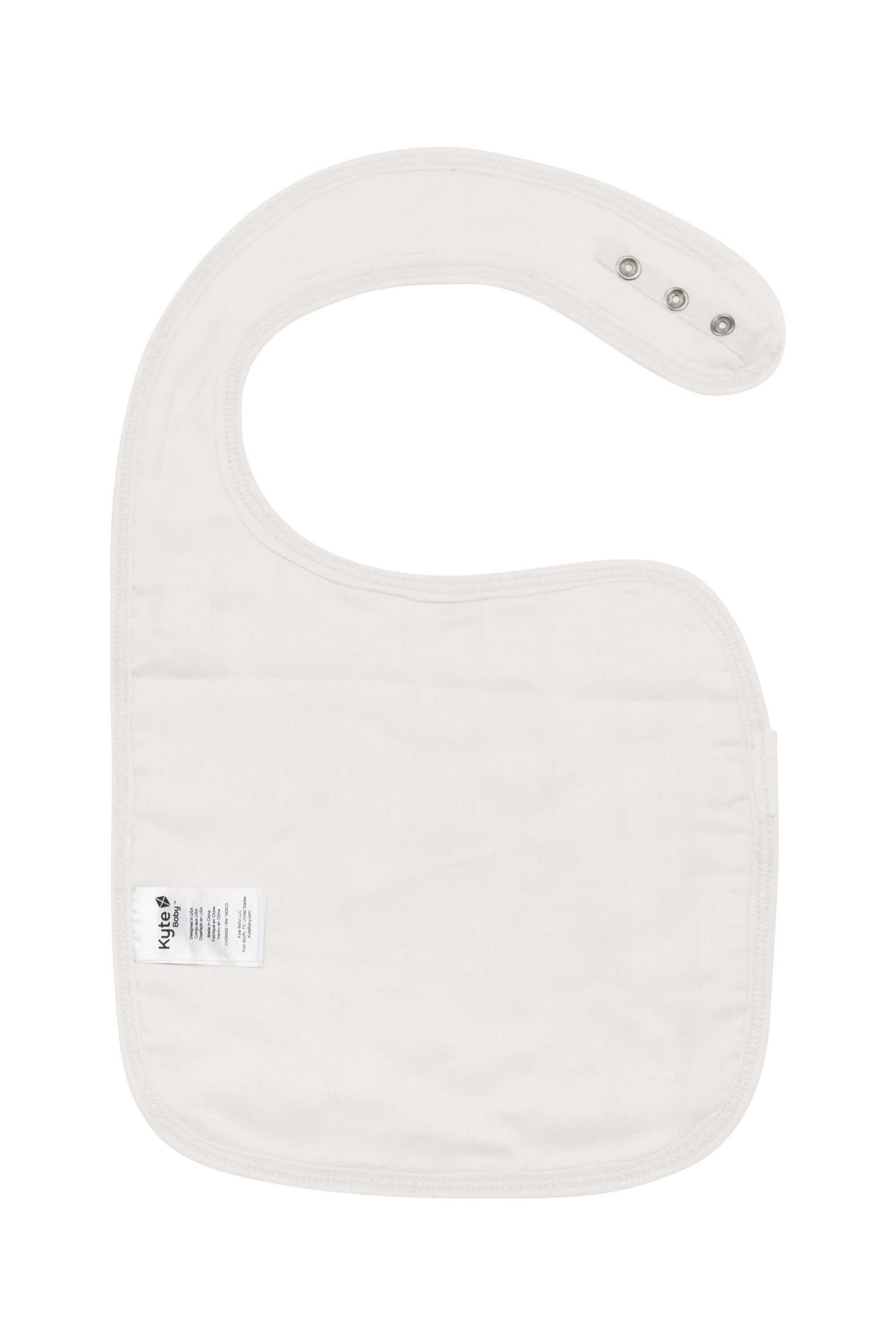 Back of bamboo Muslin Bib in Oat