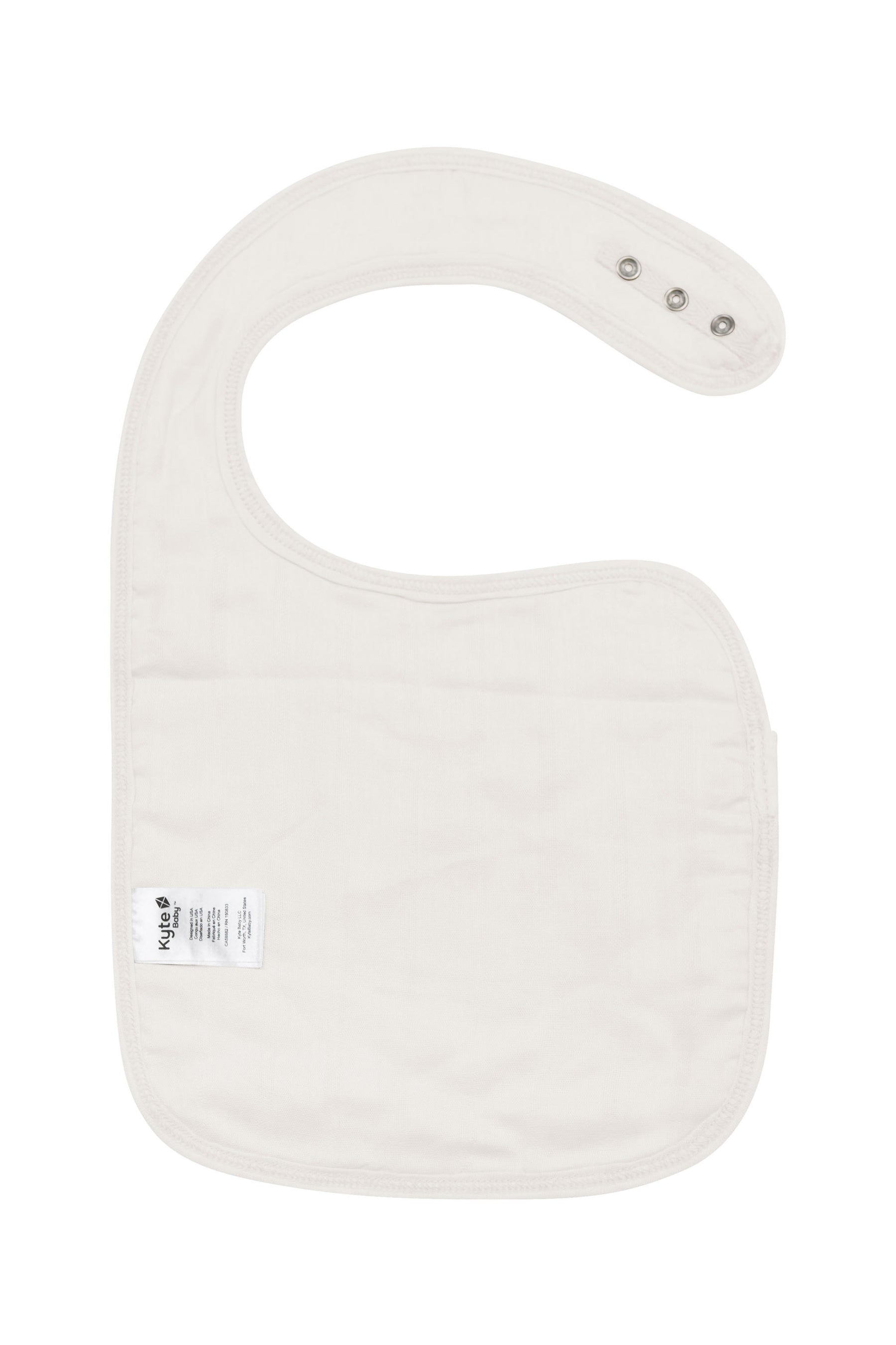 Back of bamboo Muslin Bib in Oat