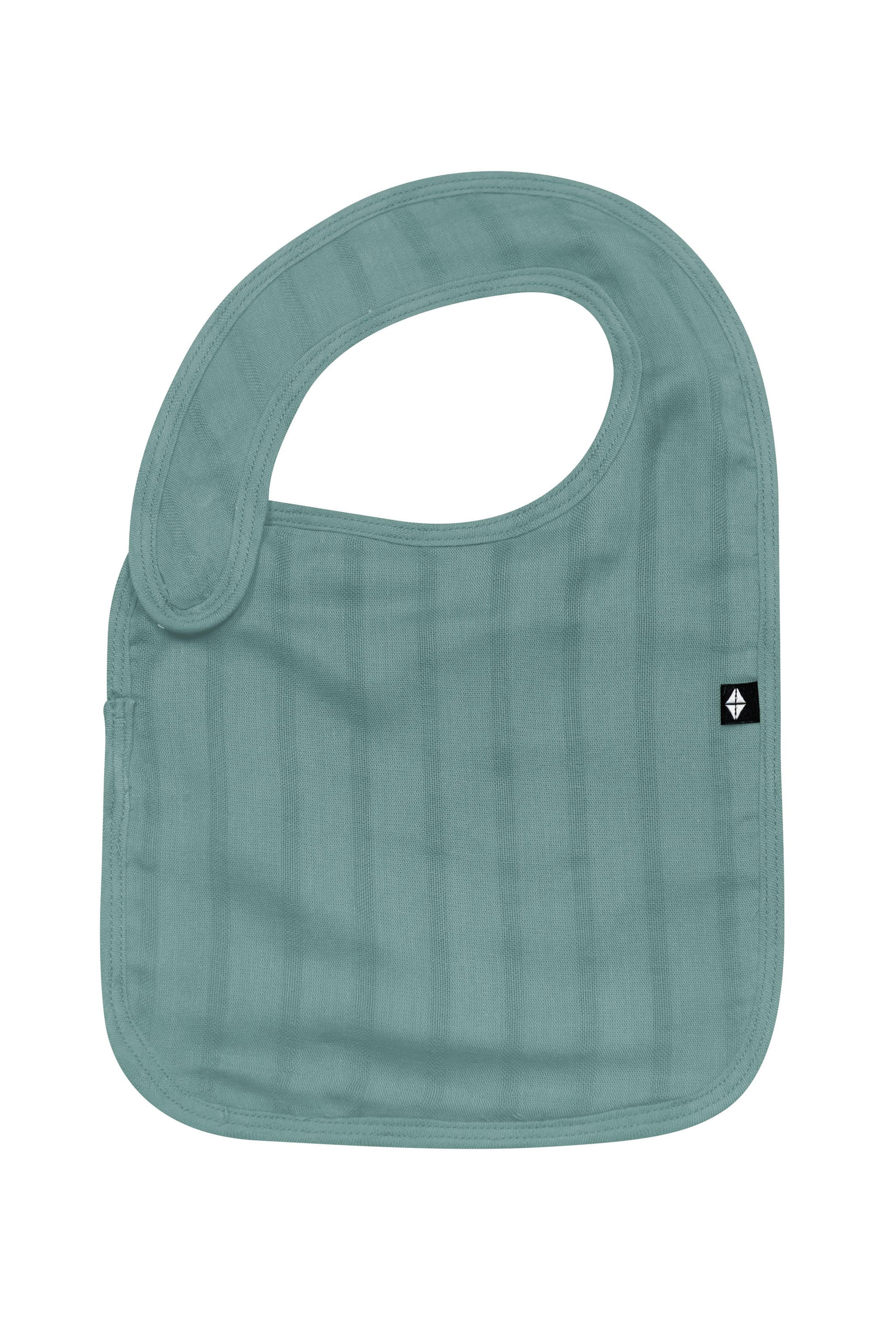 Front of Bamboo Muslin Bib in Pine