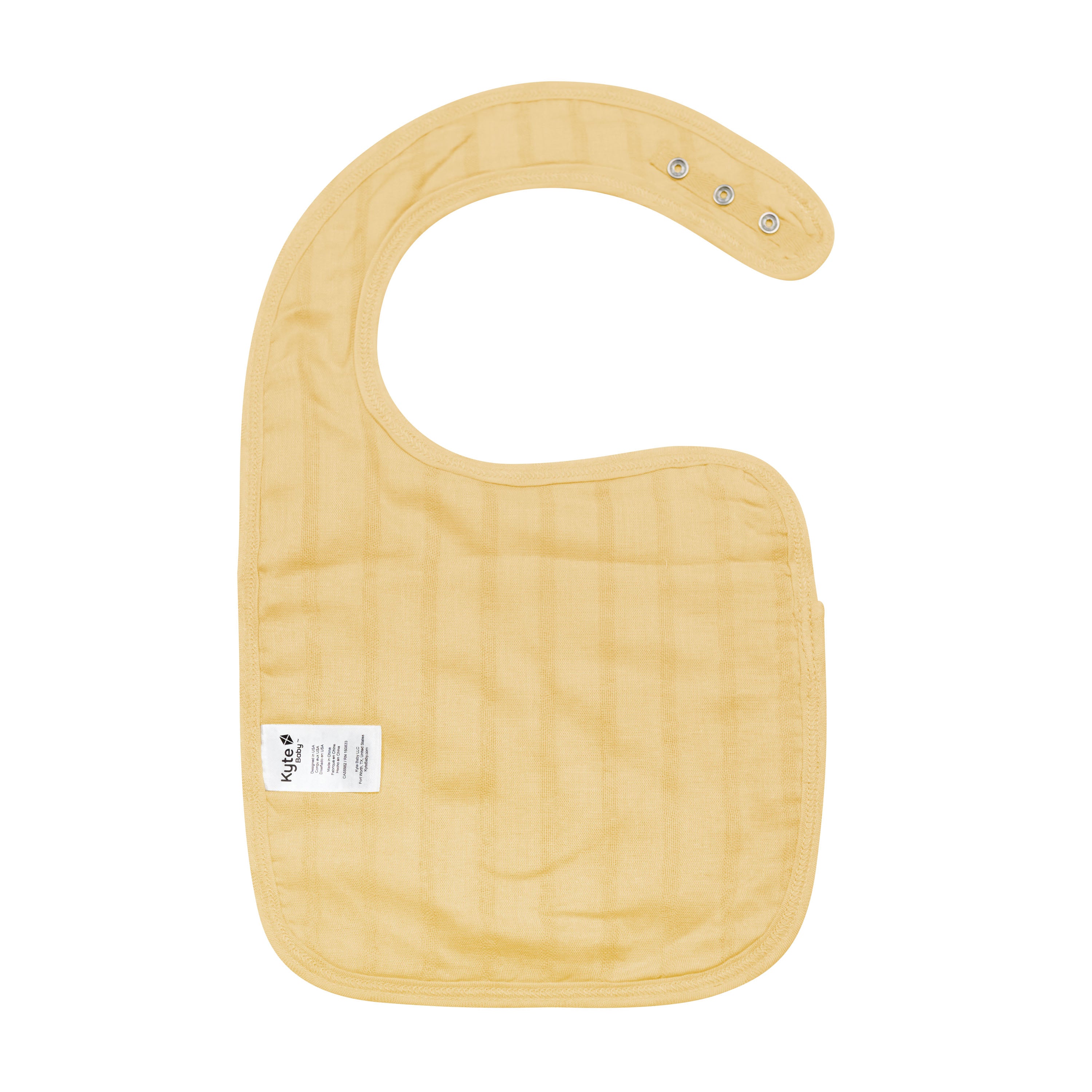 Bamboo Muslin Bib in Sandcastle back