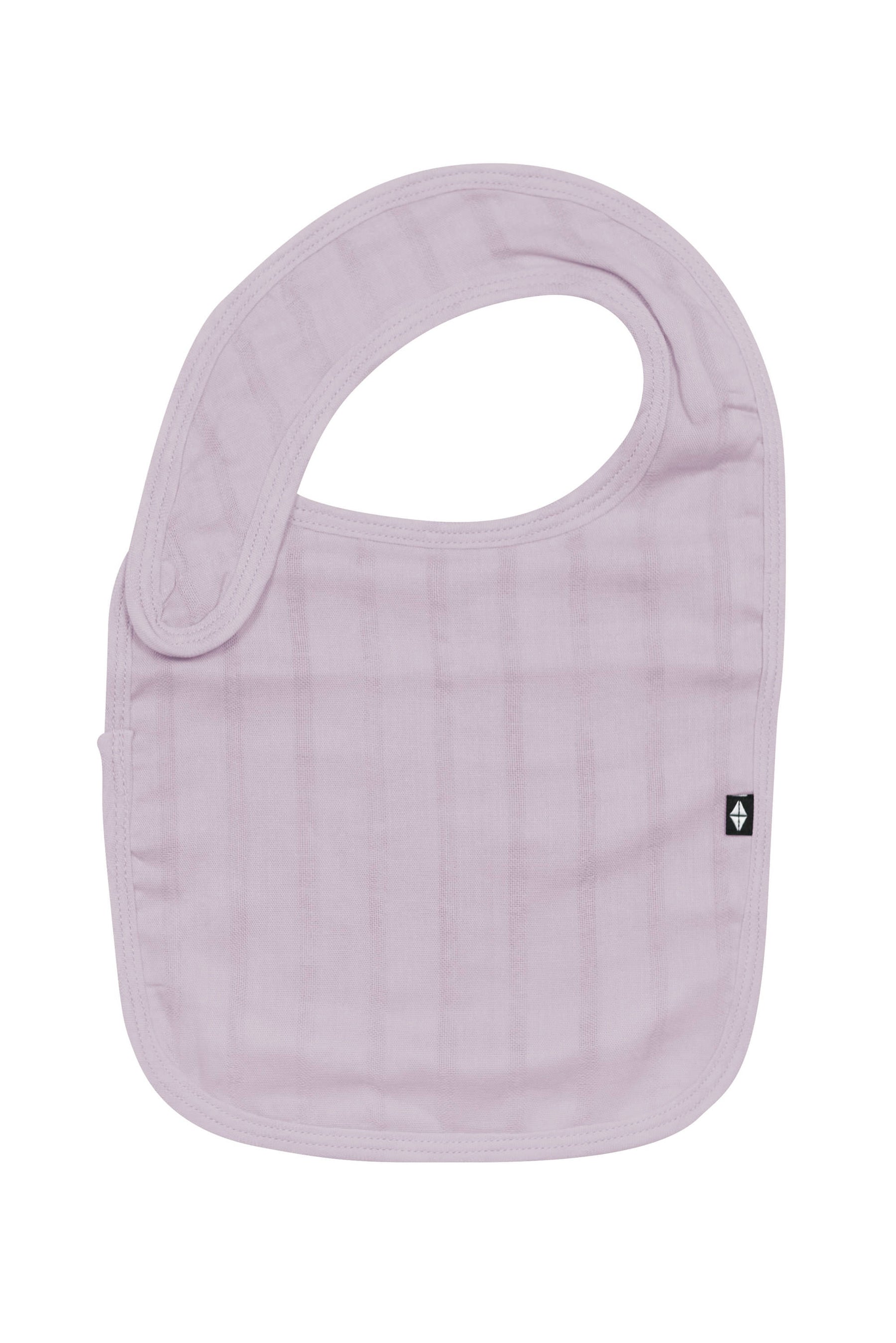 Front of Bamboo Muslin Bib in Wisteria