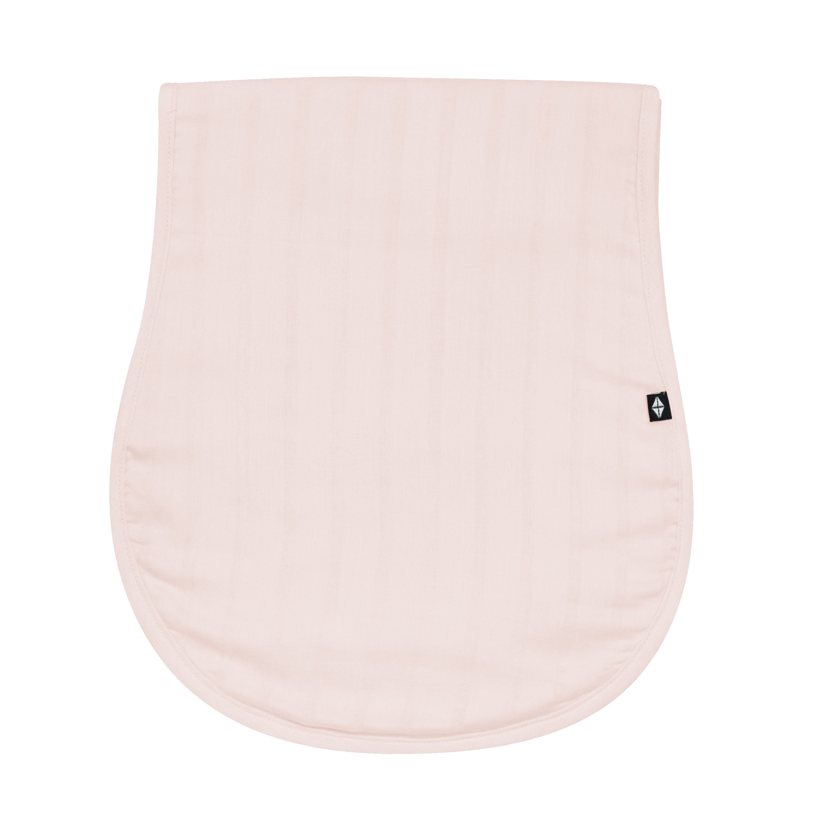 Bamboo Muslin Burp Cloth in Blush folded