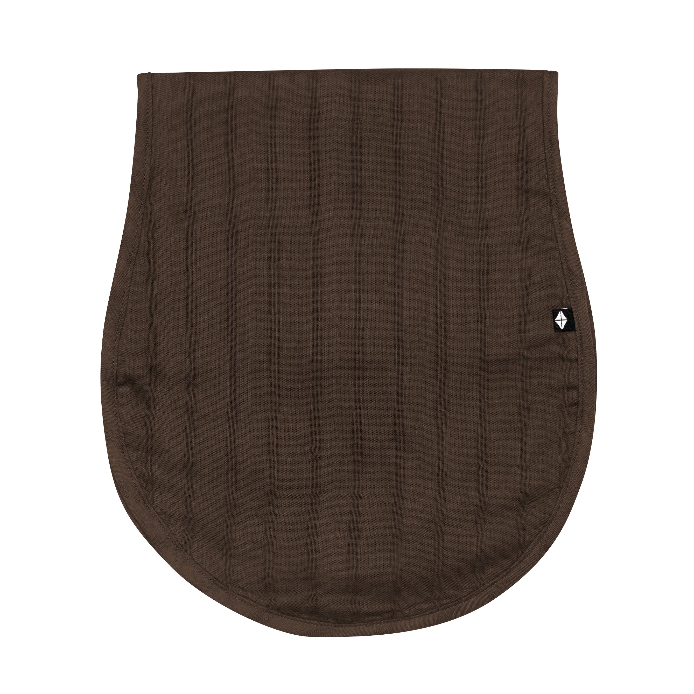 Bamboo Muslin Burp Cloth in Espresso folded