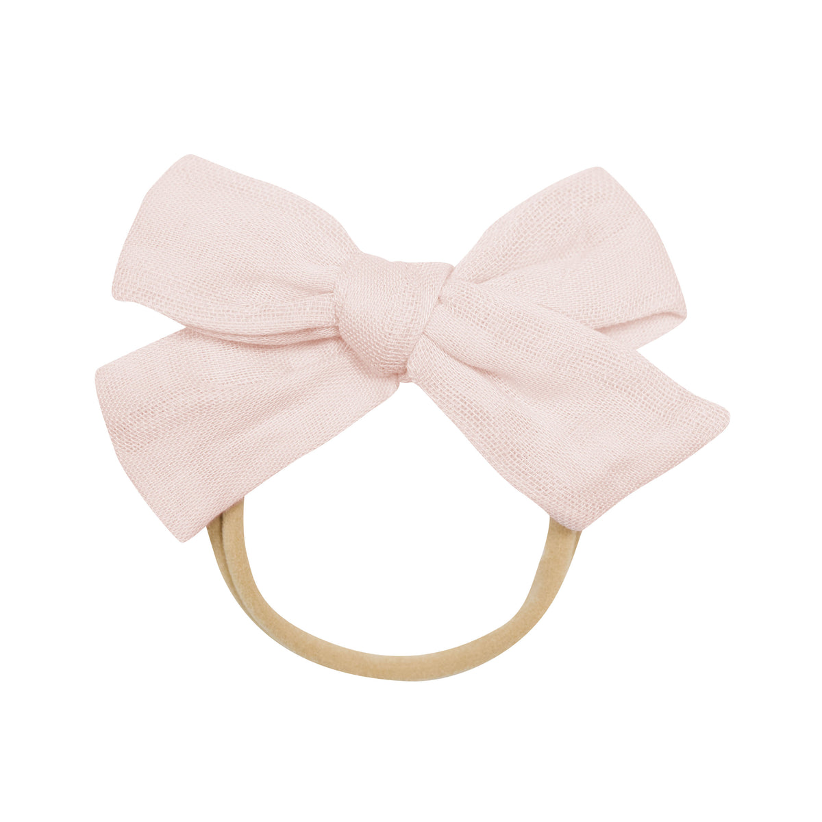 Bamboo Muslin Medium Bow in Blush