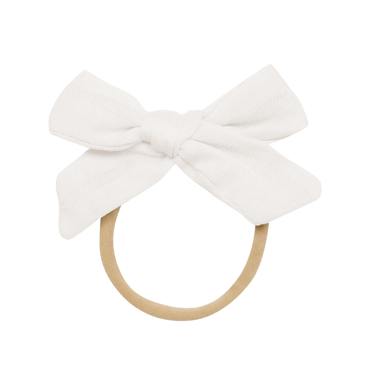 Bamboo Muslin Medium Bow in Oat