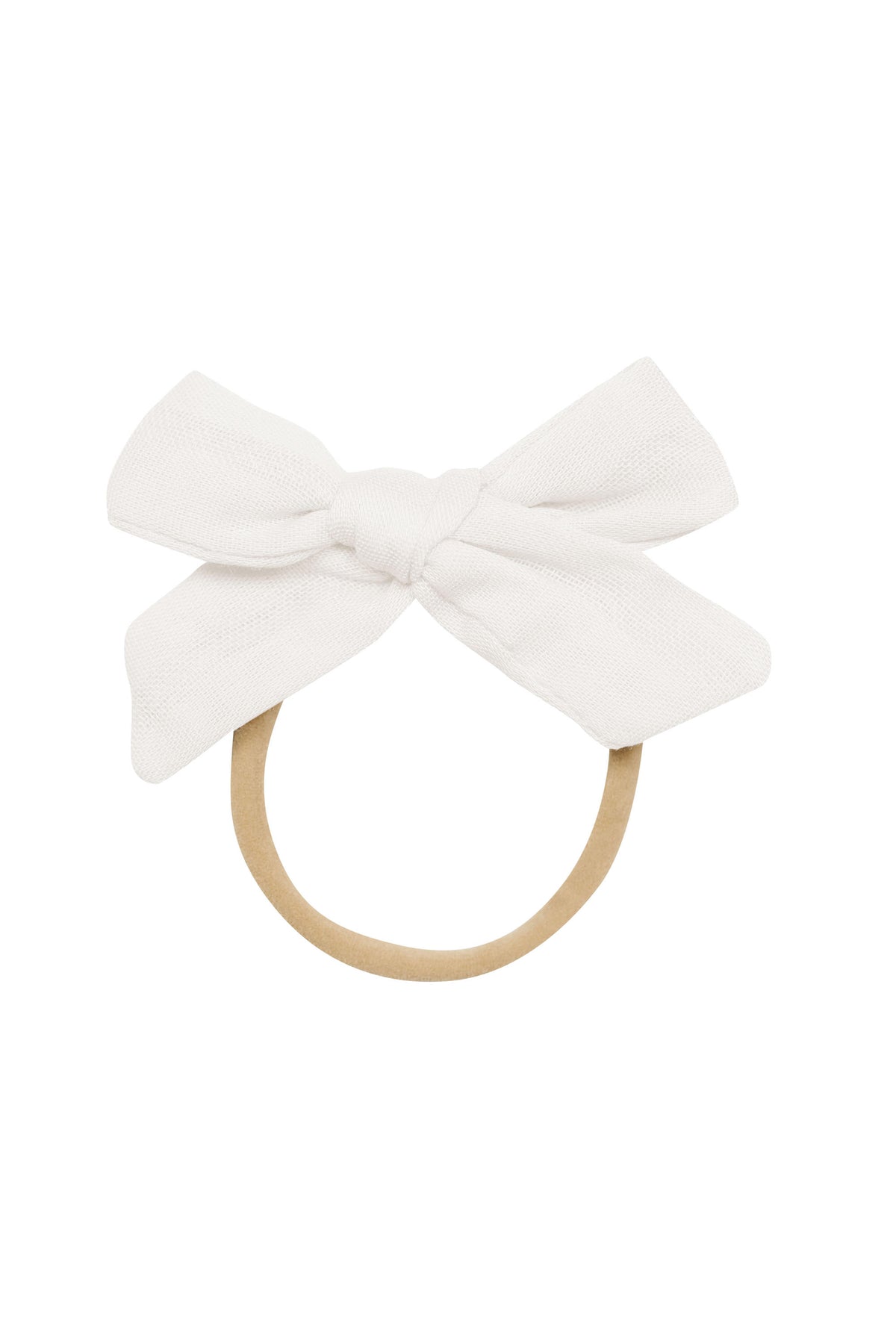 Bamboo Muslin Medium Bow in Oat