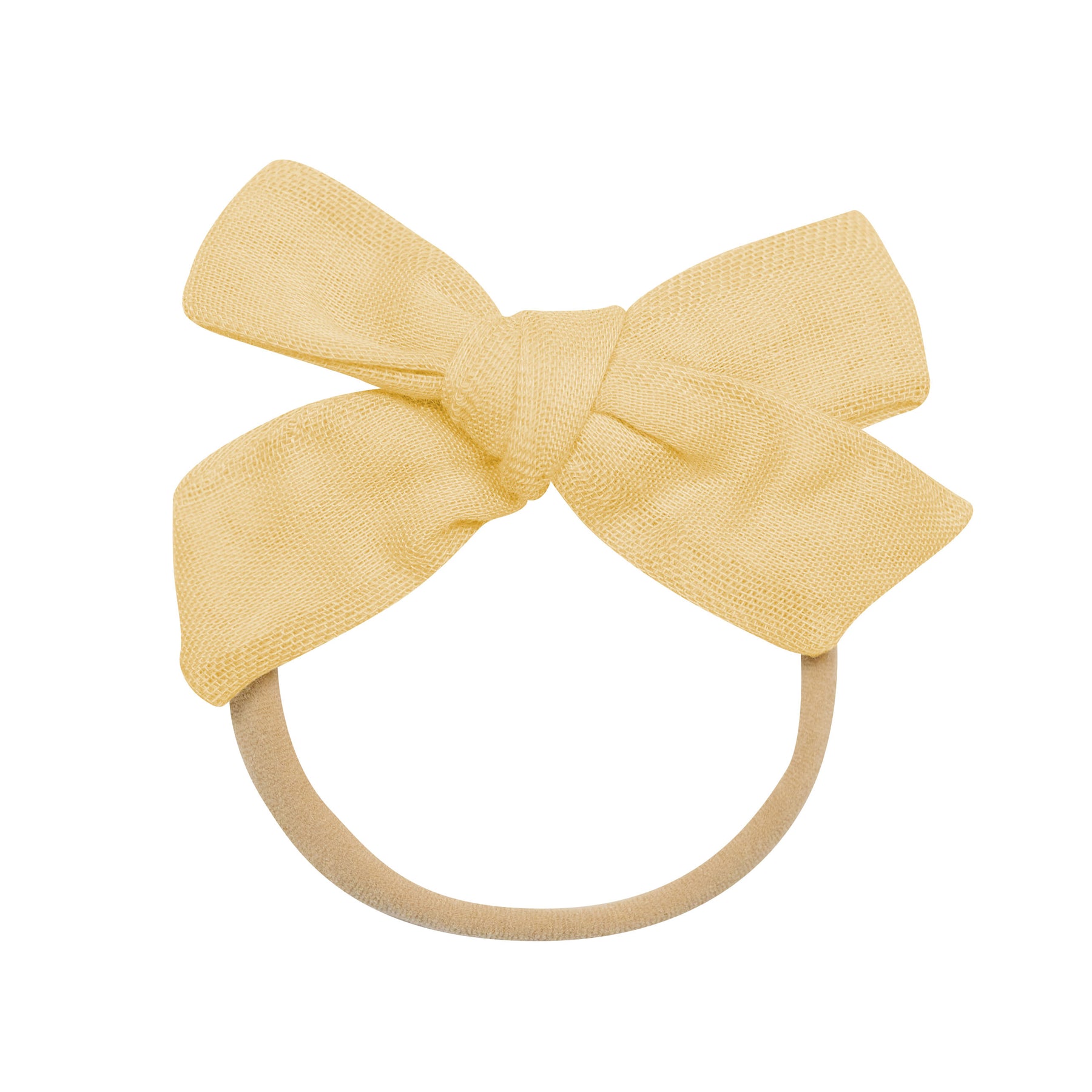 Bamboo Muslin Medium Bow in Sandcastle