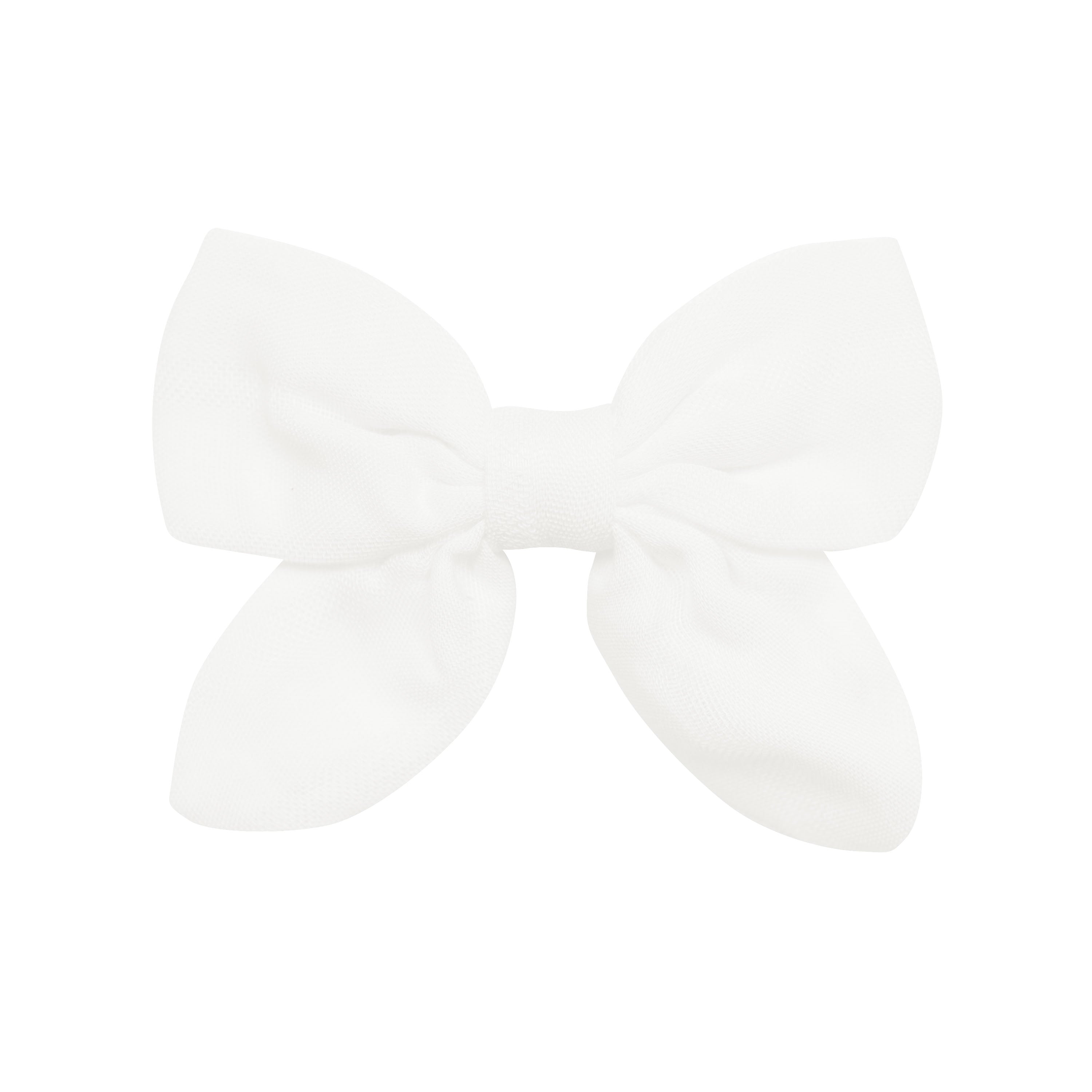 Bamboo Muslin Alligator Clip Bow in Cloud