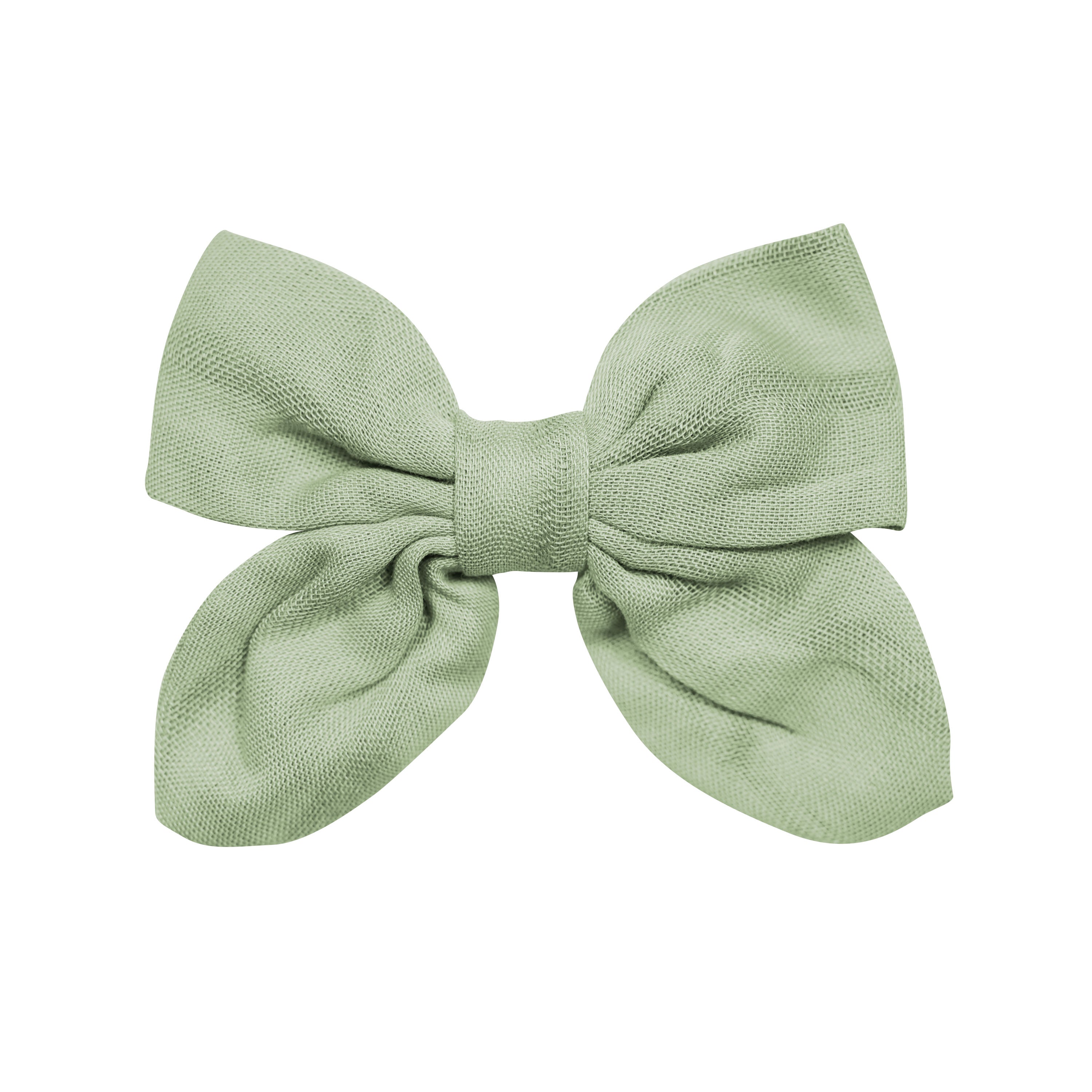 Bamboo Muslin Alligator Clip Bow in Jojoba