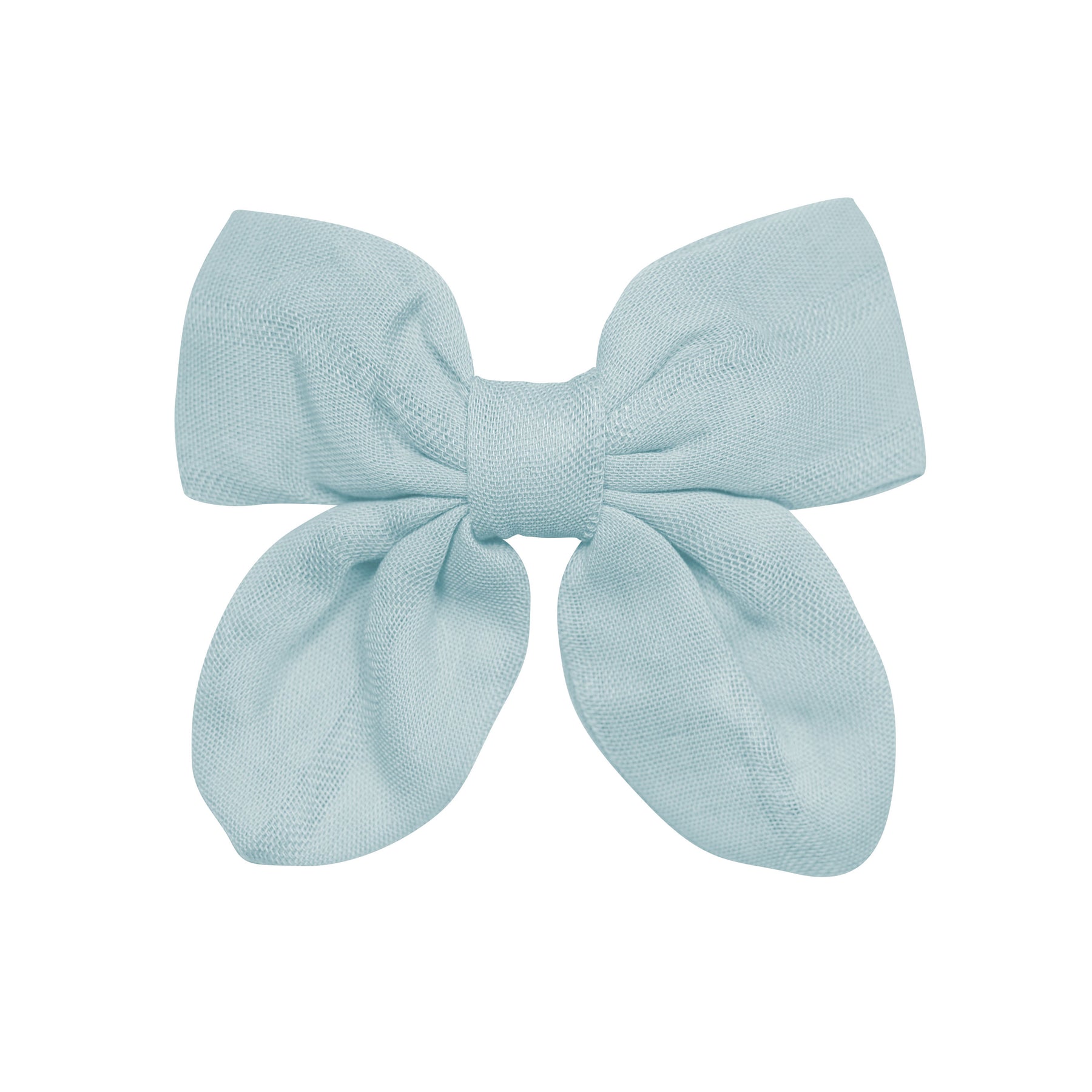 Bamboo Muslin Alligator Clip Bow in Mist