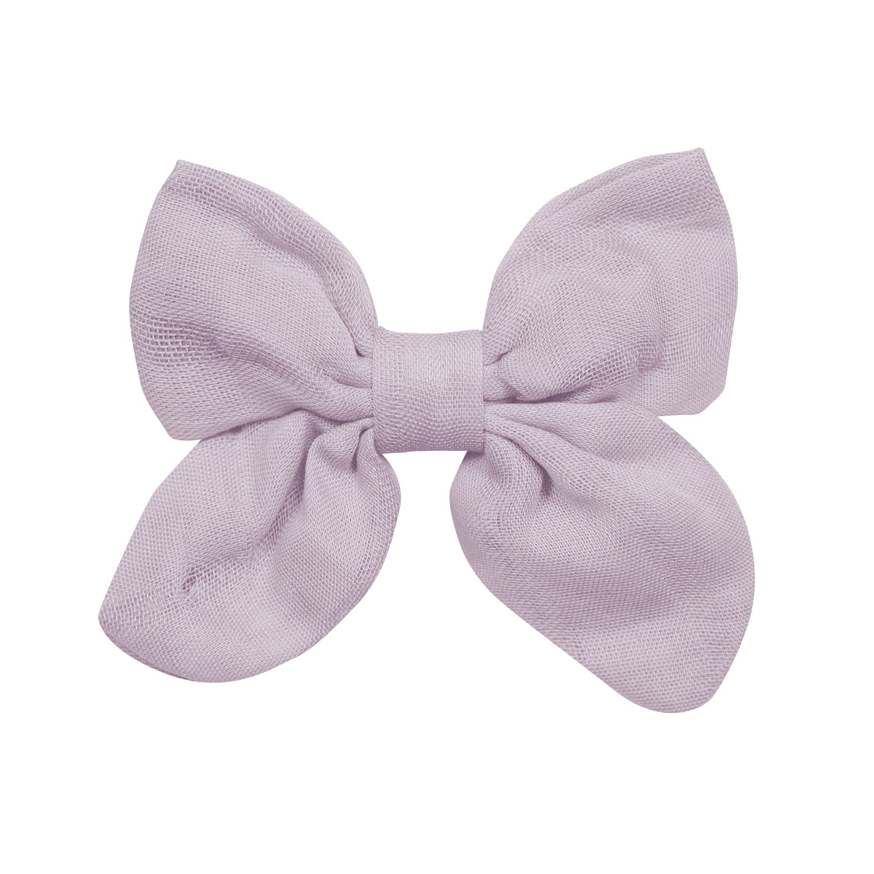 Bamboo Muslin Alligator Clip Bow in Wisteria