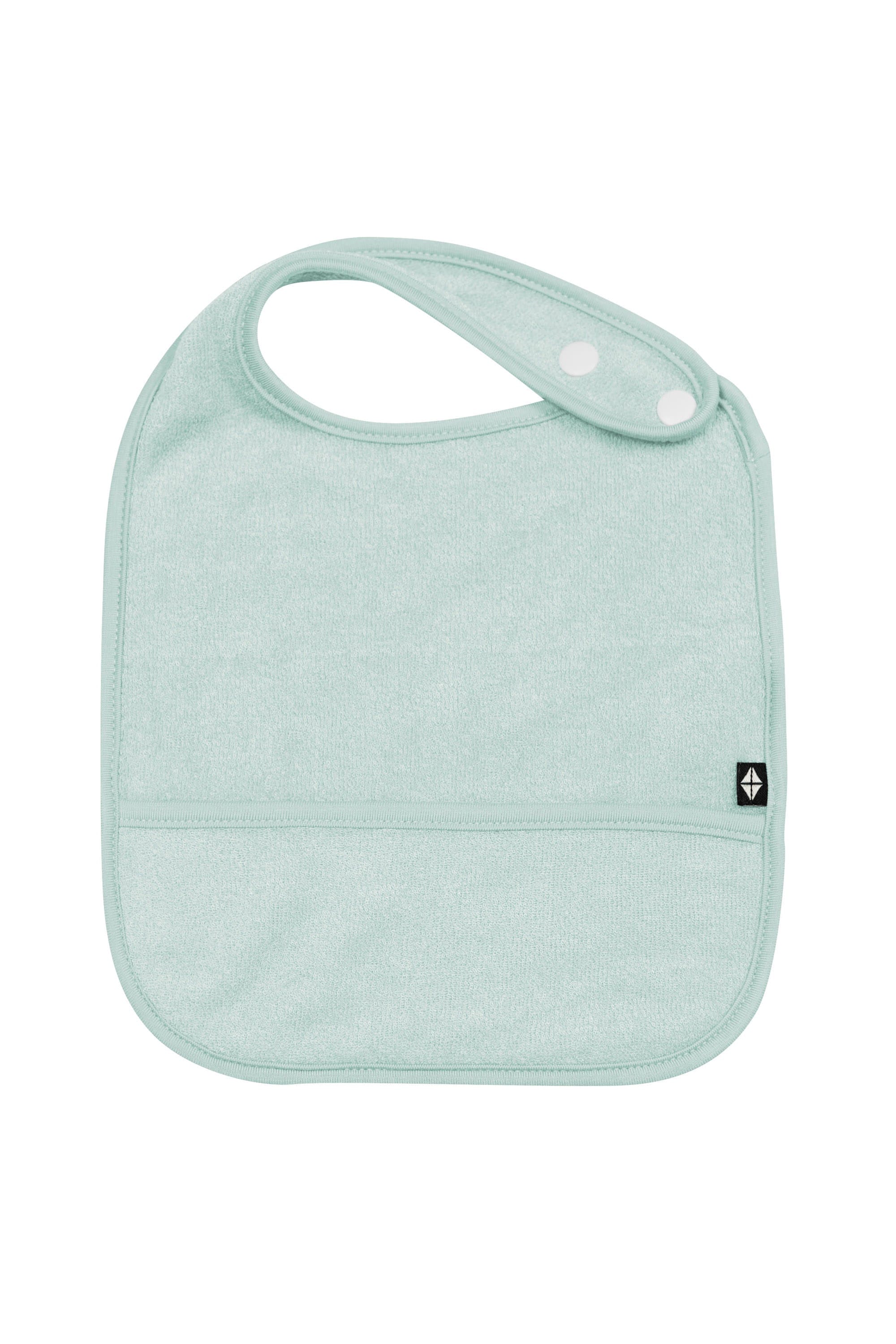 Adjustable Terry Pocket Bib in Sage Green
