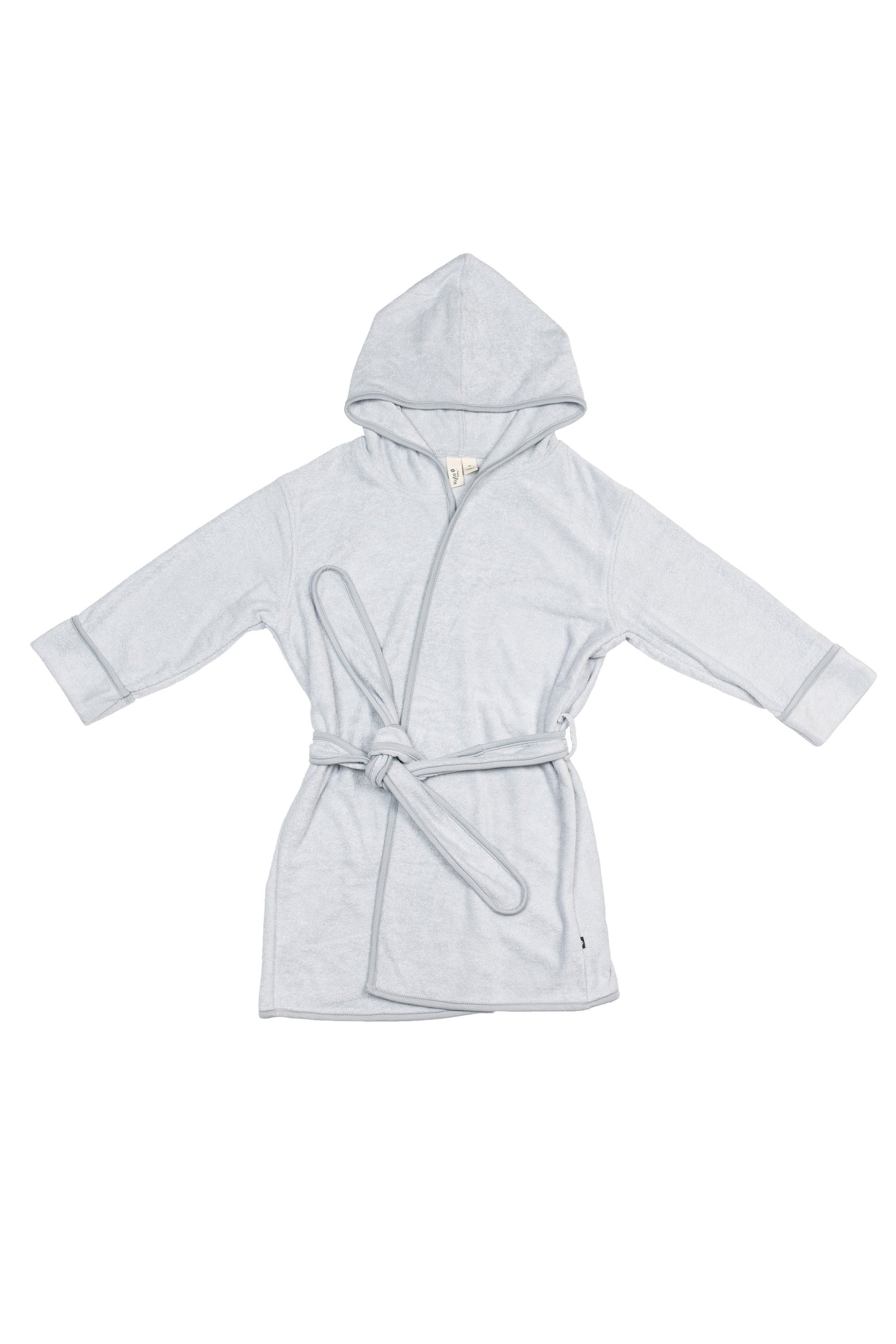 Hooded Bath Robe in Storm Gray