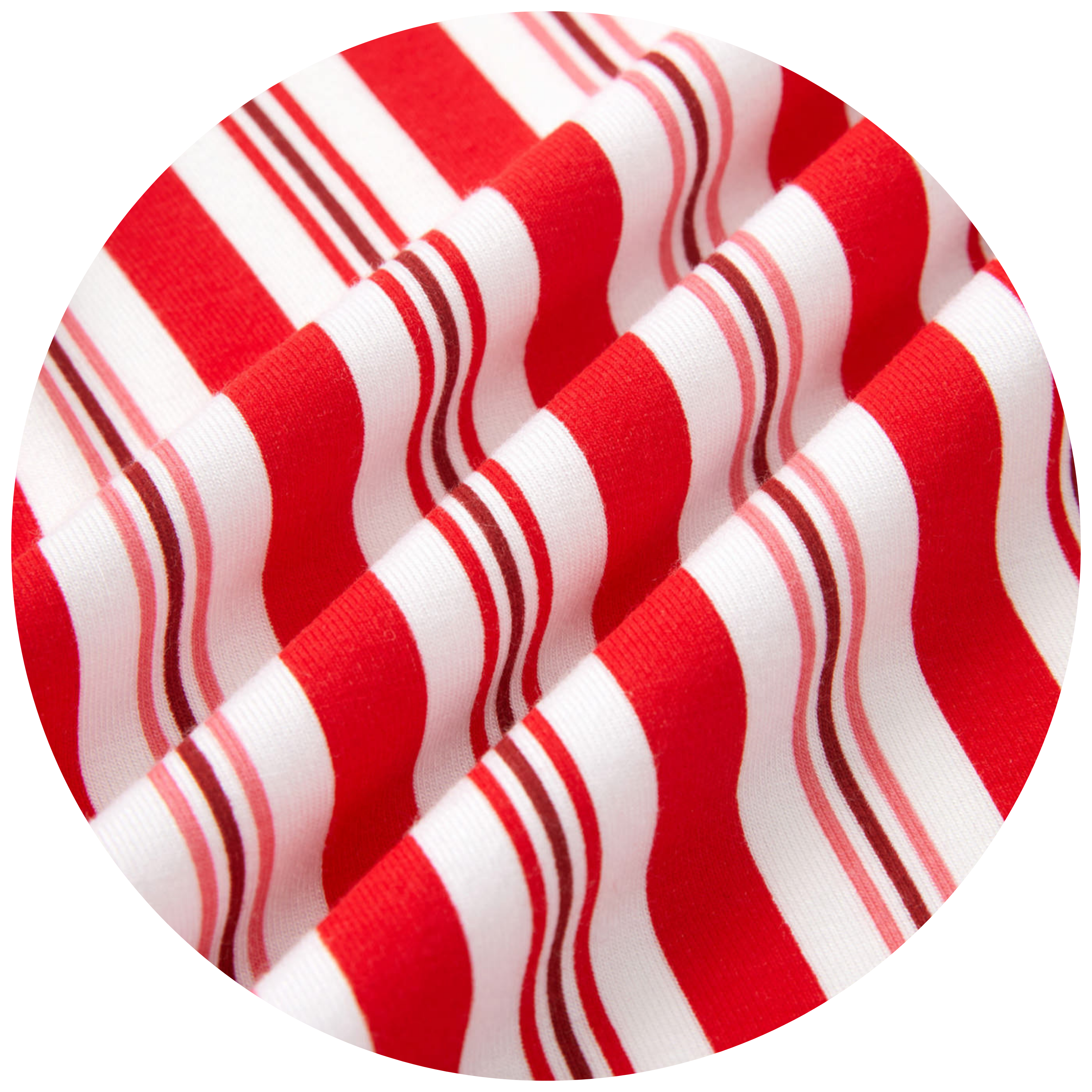 swatch of red, pink and white striped fabric