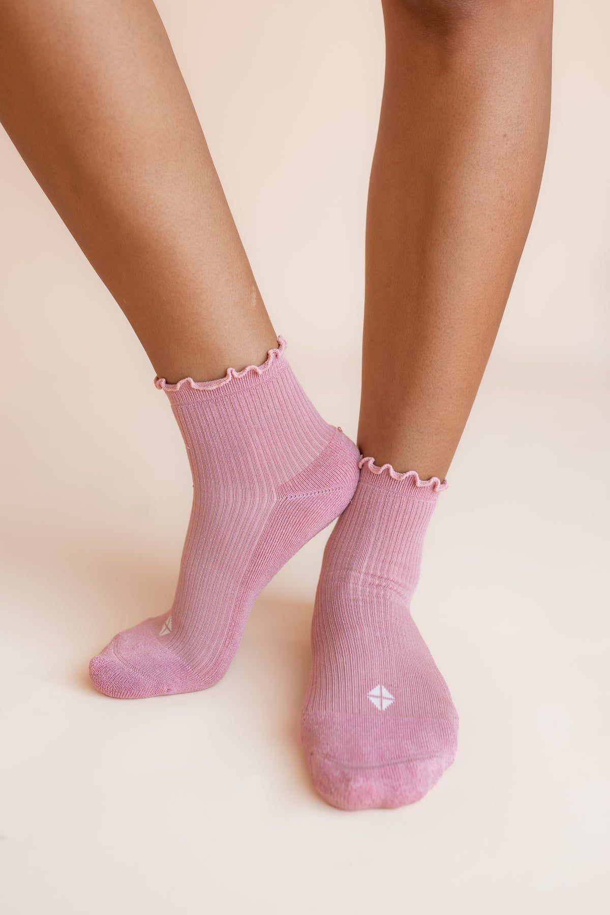 Women's Ruffle Socks in Apple Blossom
