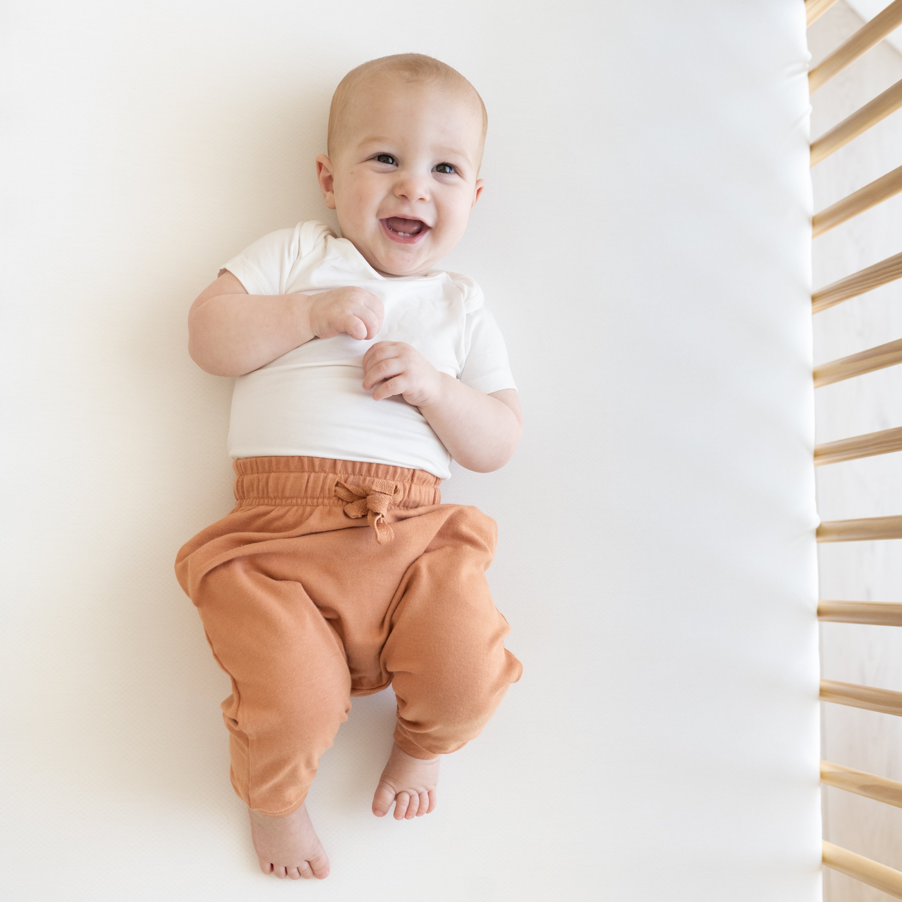 Bamboo Jersey Harem Pants in Apricot