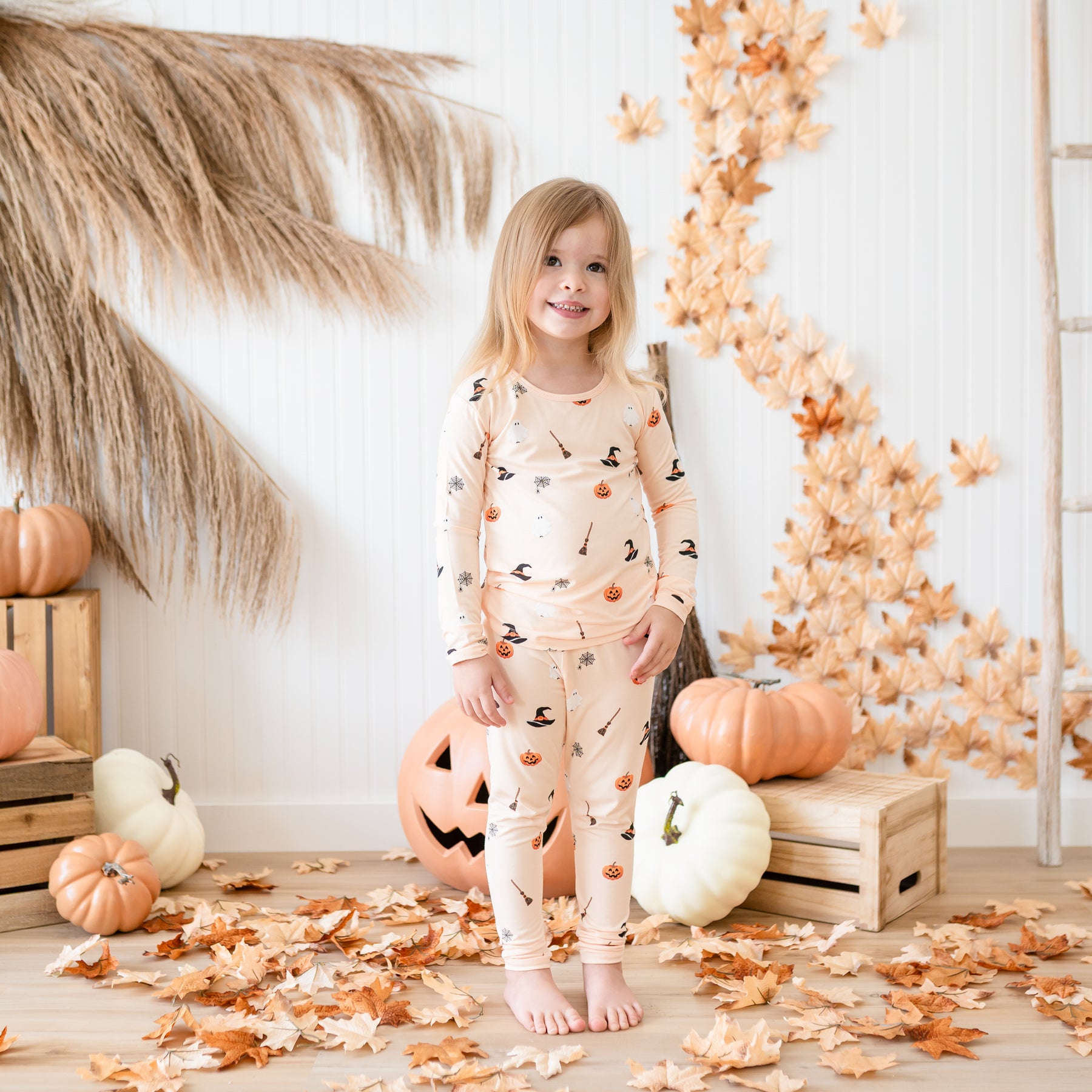 Young girl wearing Long Sleeve Pajamas in Bewitched