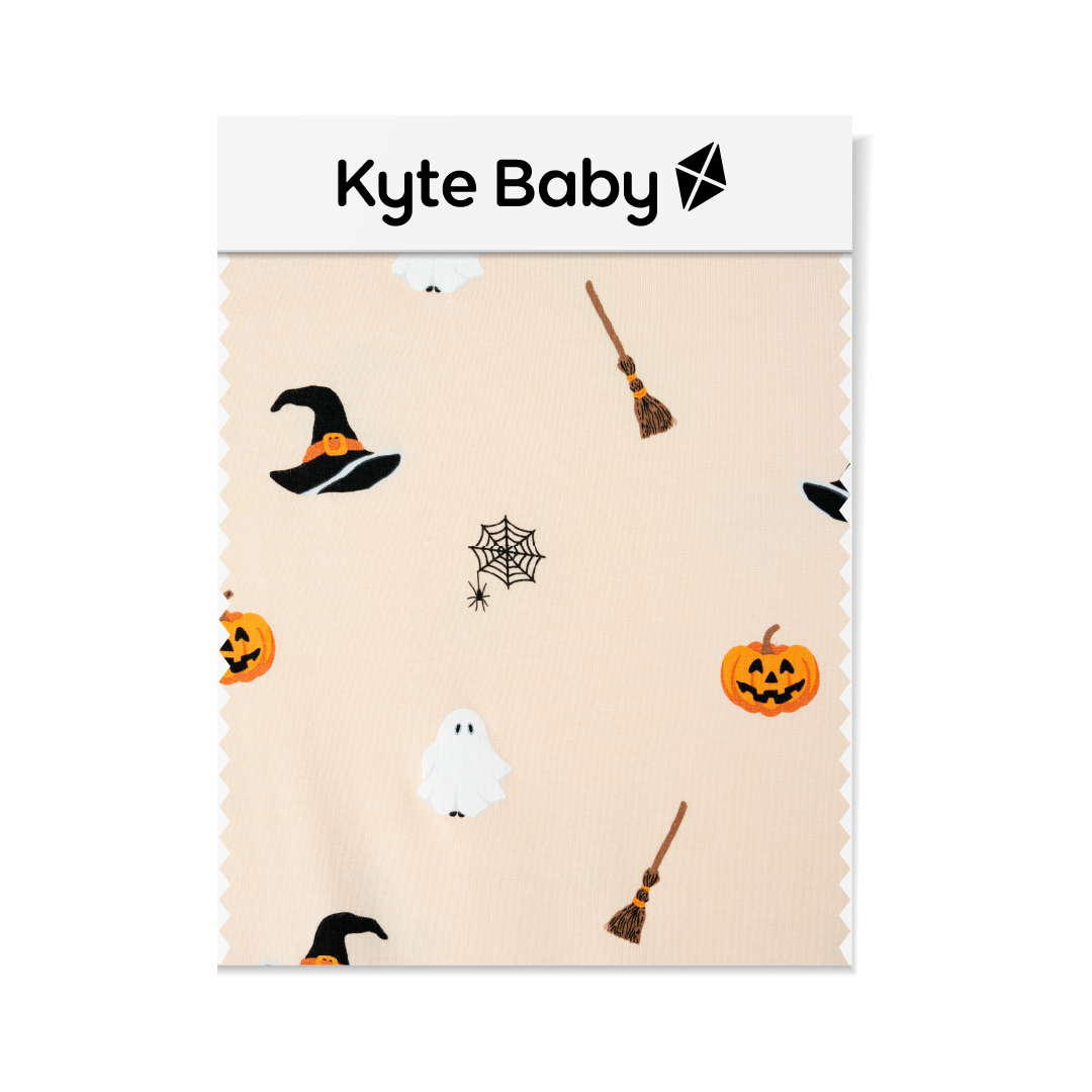 Bewitched Halloween print fabric swatch
