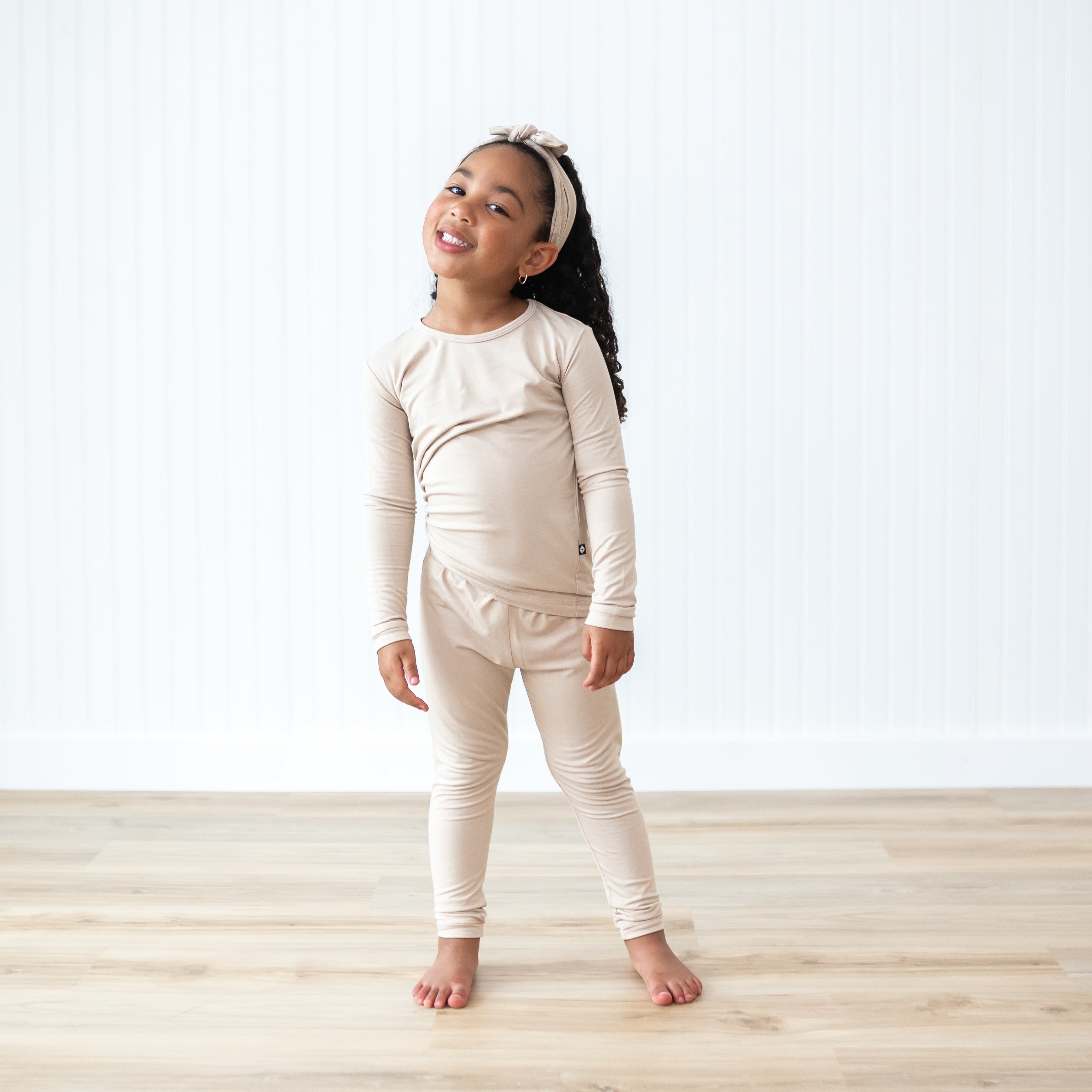 Long Sleeve Pajamas in Bisque