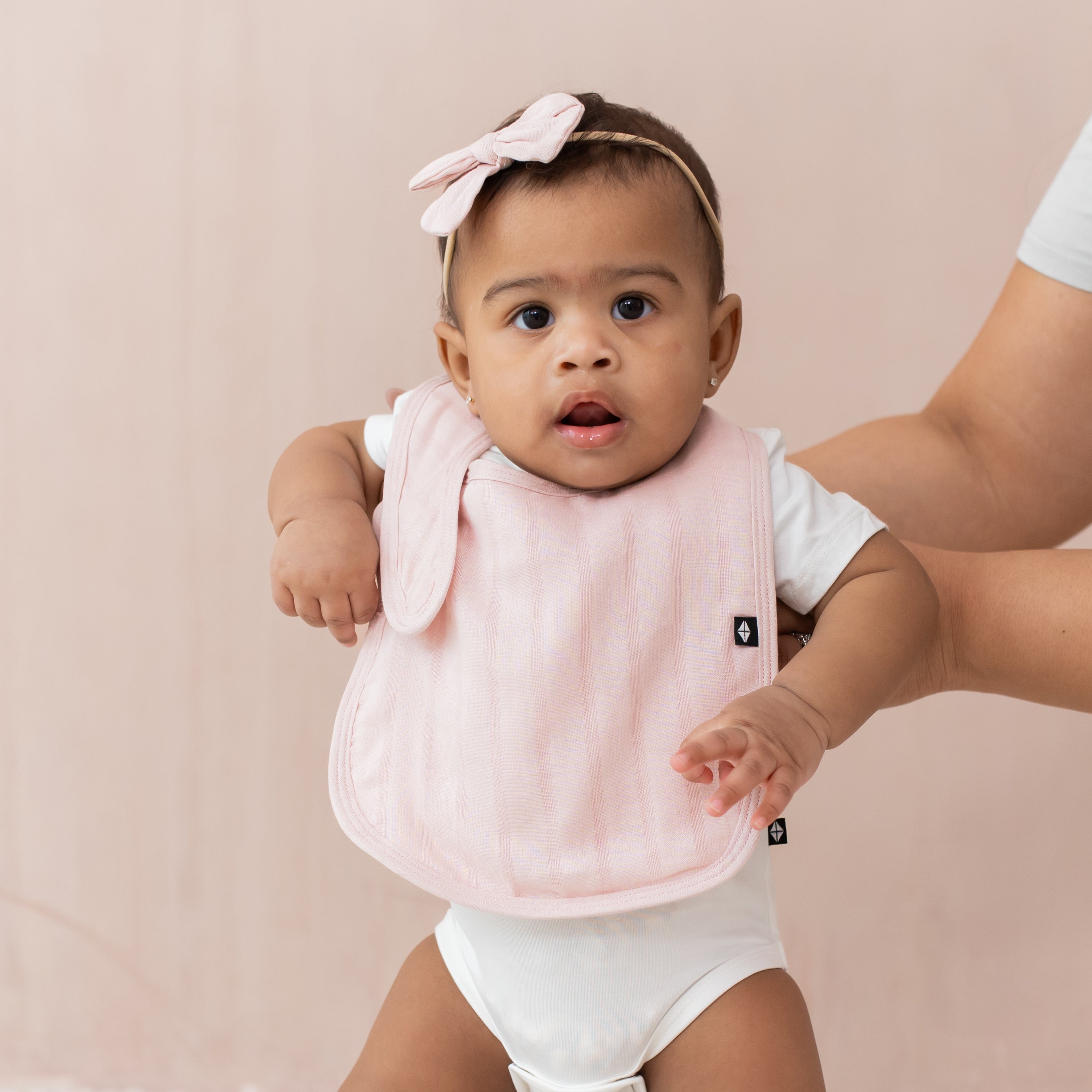 Bamboo Muslin Bib in Blush