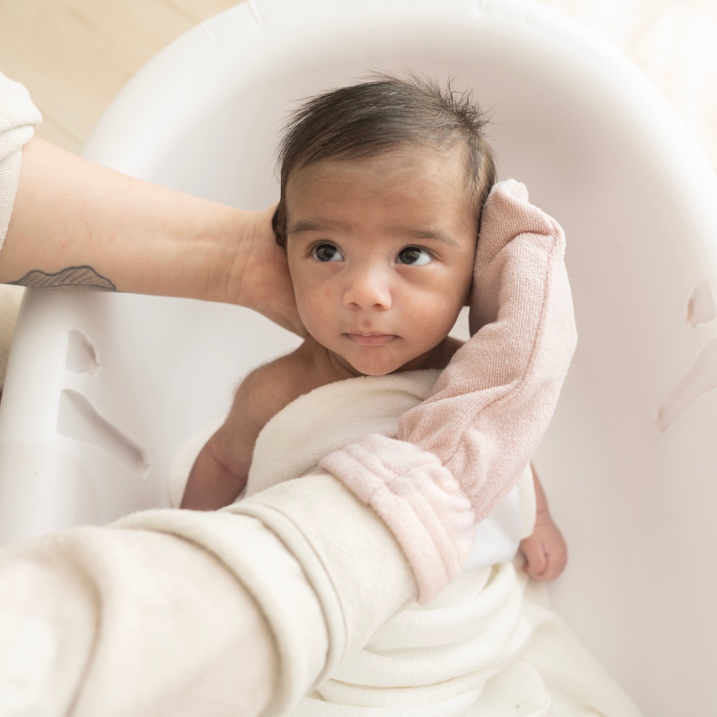 Terry Bath Mitt in Blush