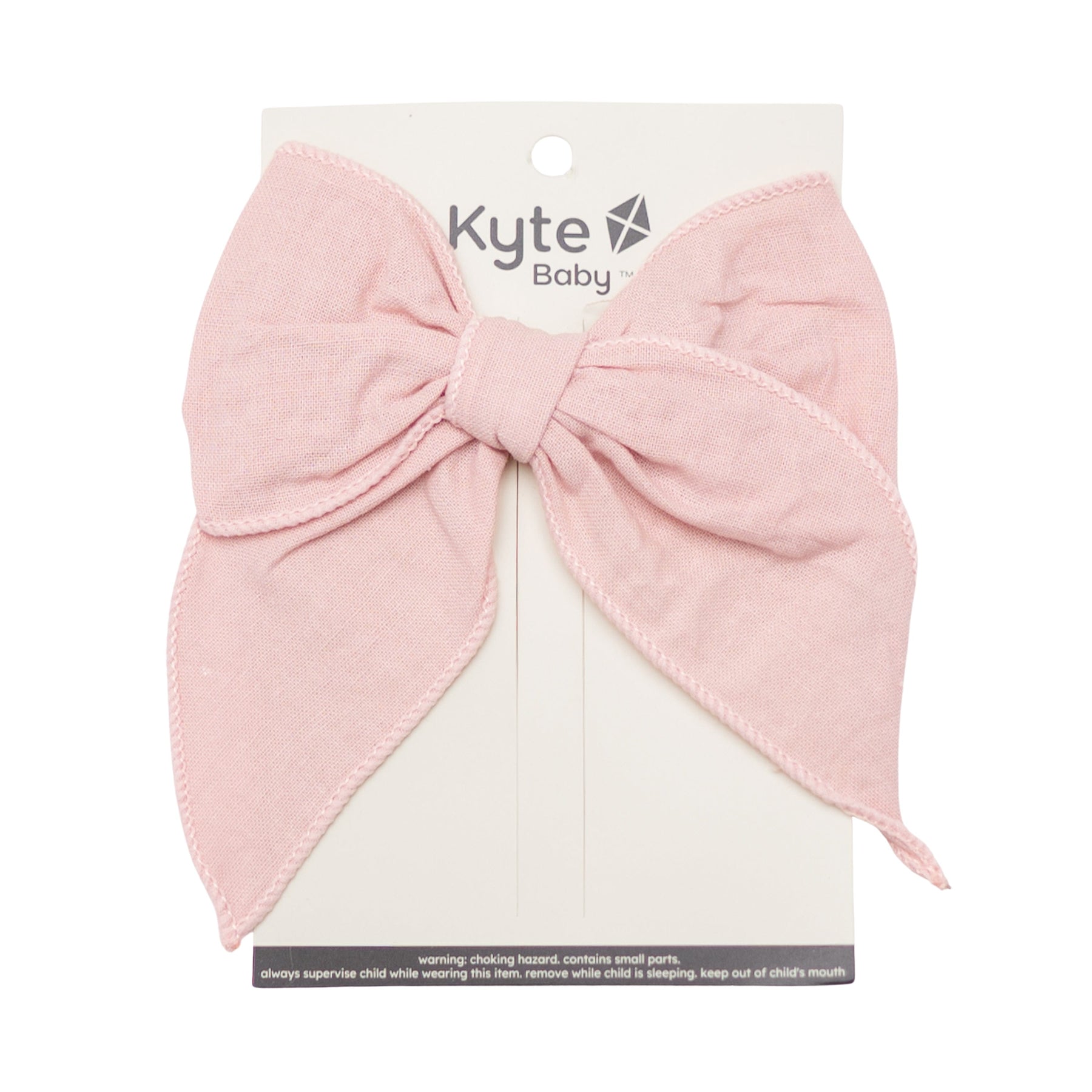 Linen Fable Bow in Blush Pink