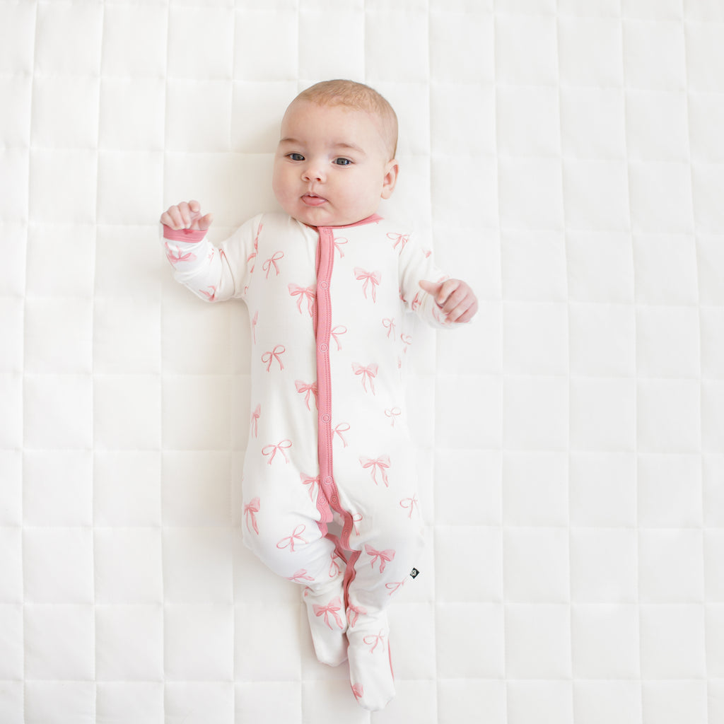 Bamboo Bow Trellis Footie Pajama