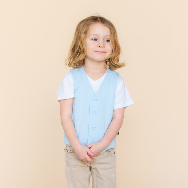 Tuxedo Vest in Breeze