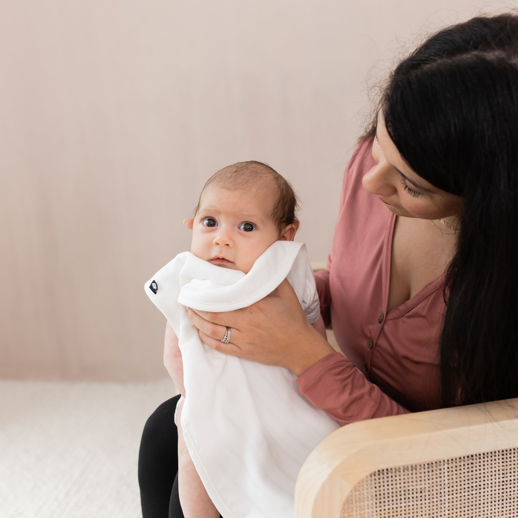 Bamboo Muslin Burp Cloth in Cloud