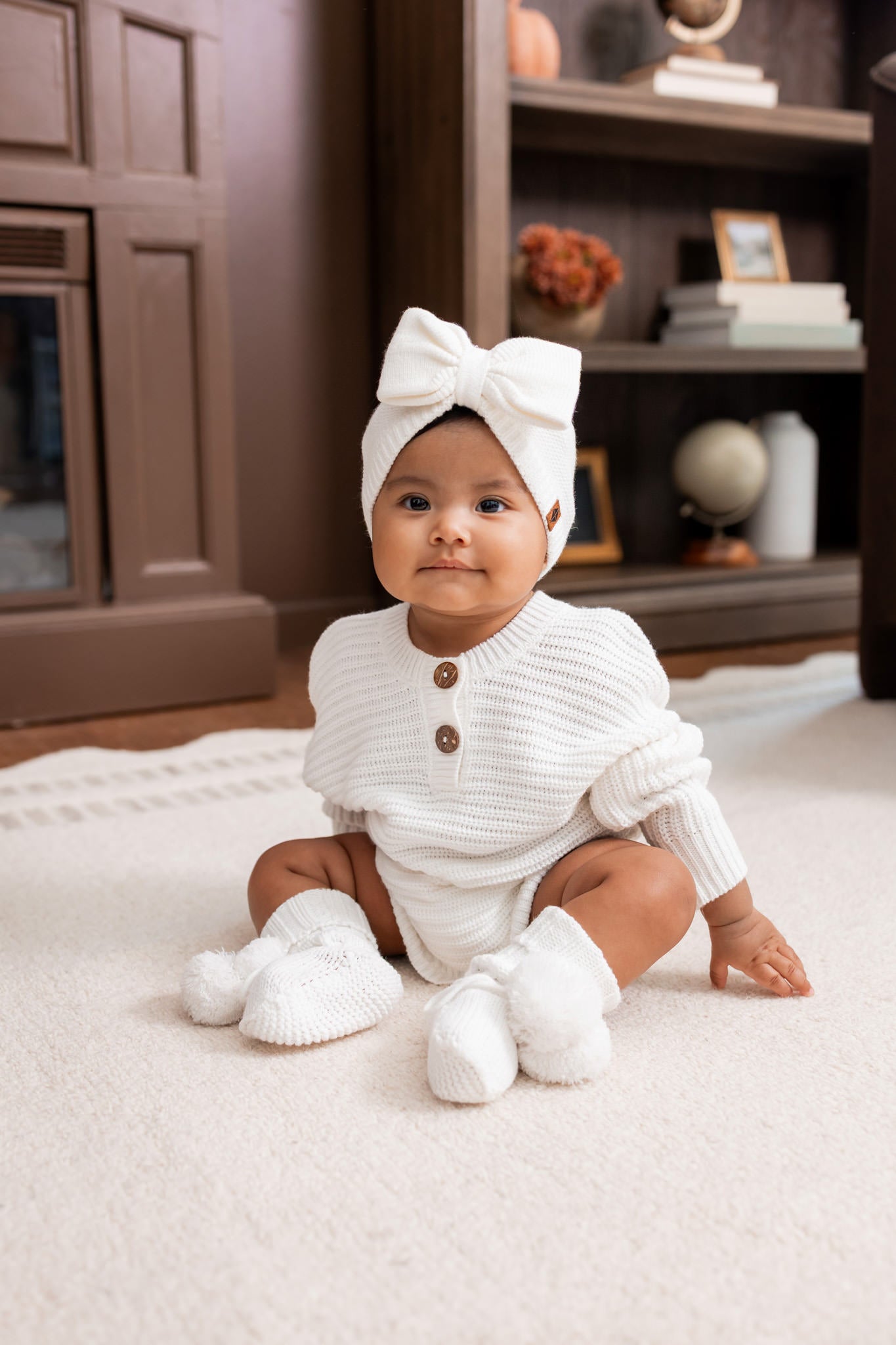 Knit Booties in Cloud
