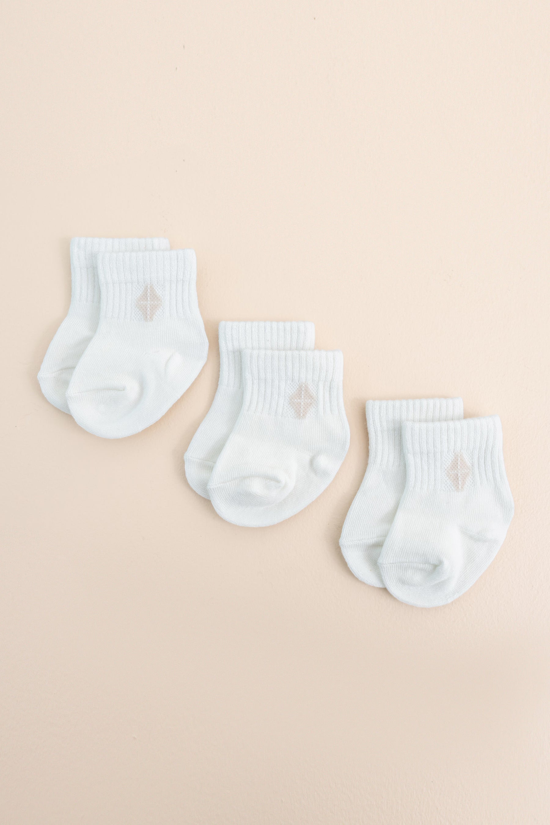 Product photo of the Crew Socks Combo 3-Pack in Cloud shown on a light neutral background