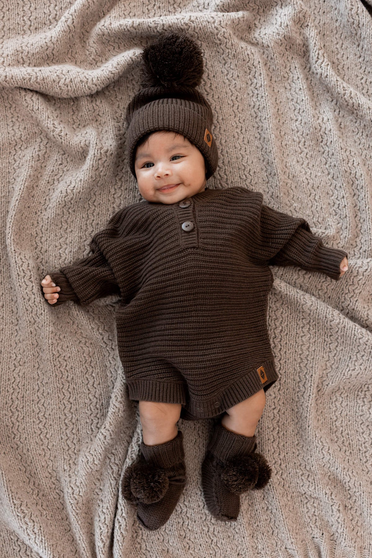 Knit Booties in Espresso