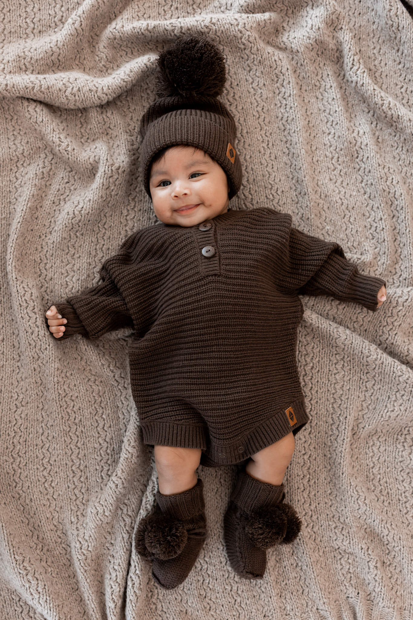 Knit Booties in Espresso