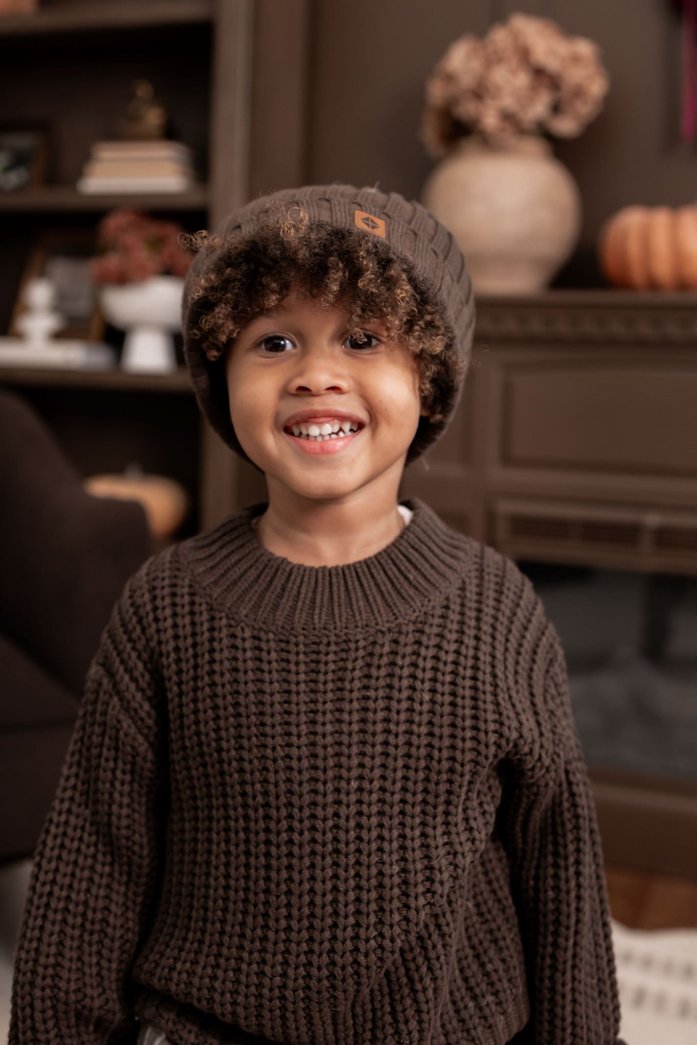 Chunky Knit Sweater in Espresso