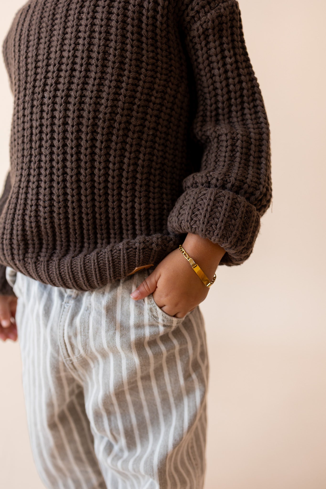 Chunky Knit Sweater in Espresso